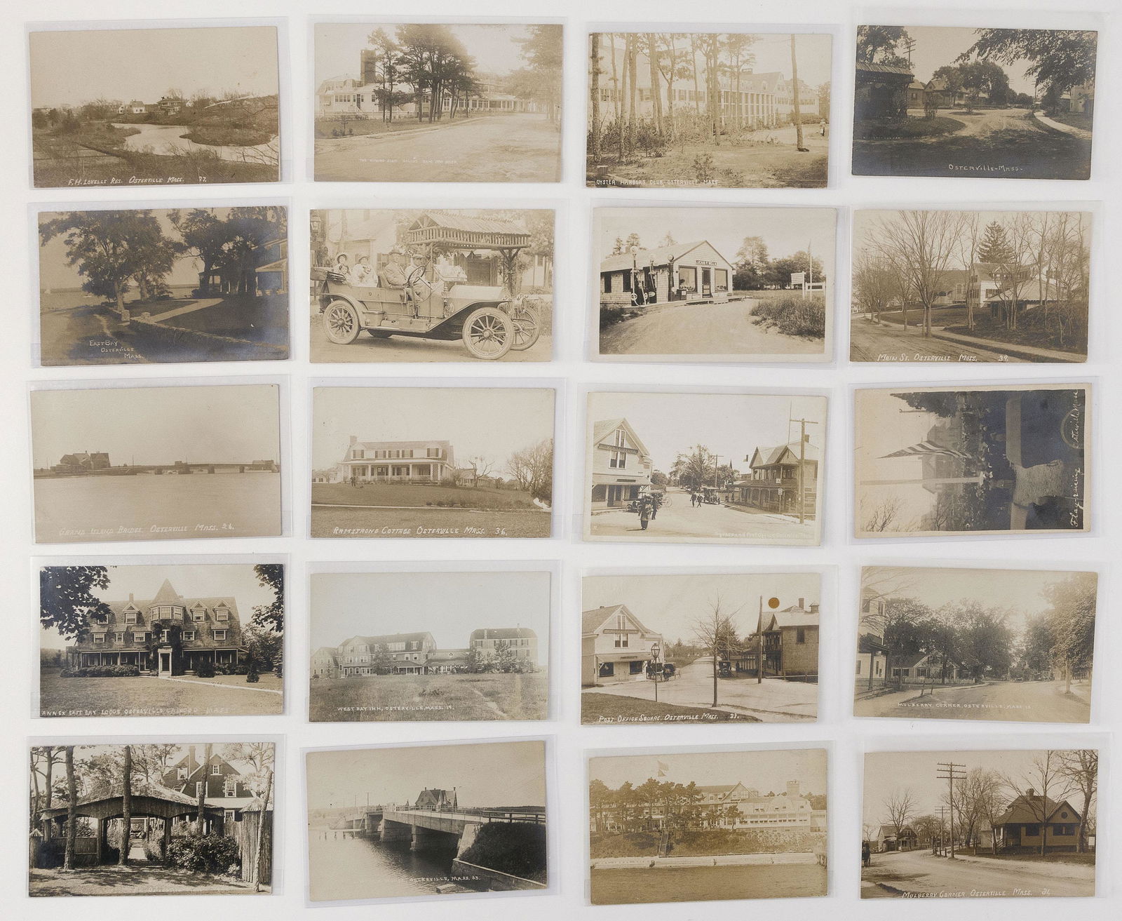(VIEW) CAPE COD - OSTERVILLE: 20 REAL PHOTO POSTCARDS (1 of 1)