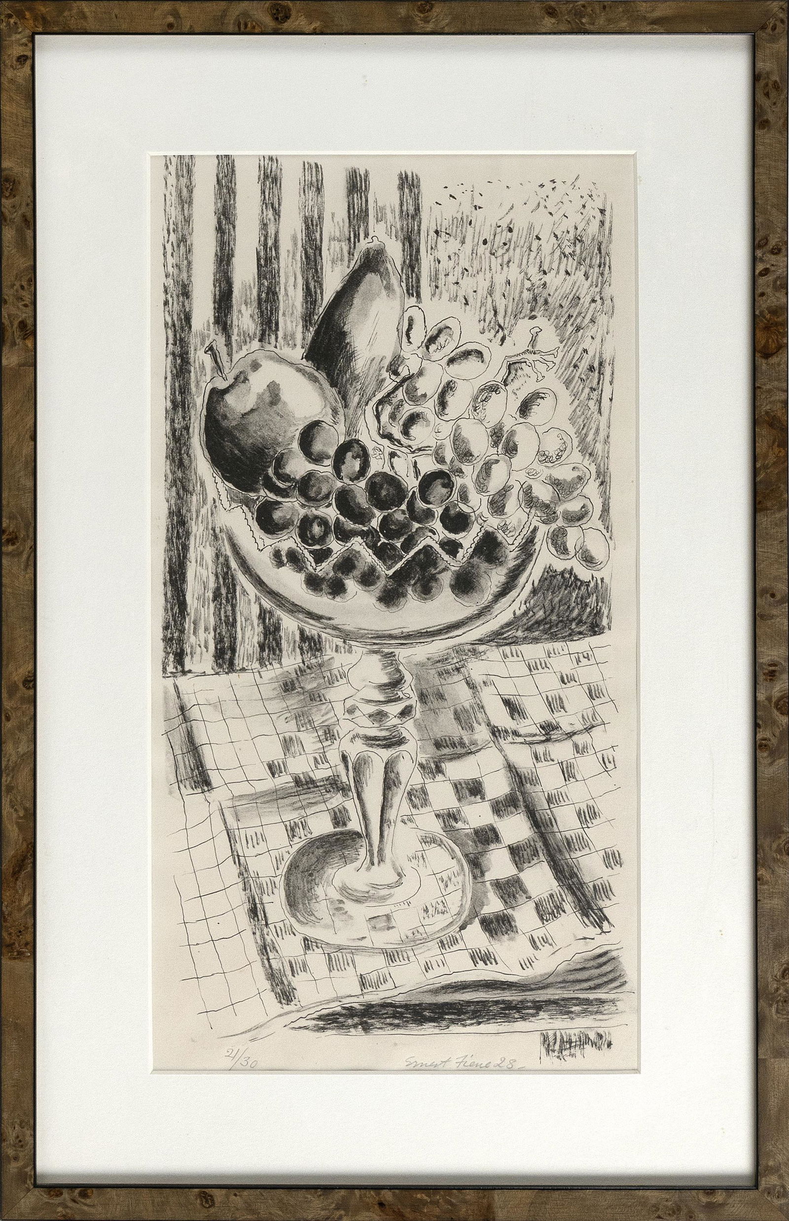 ERNEST FIENE (New York/Germany, 1894-1965), Dish with (1 of 2)