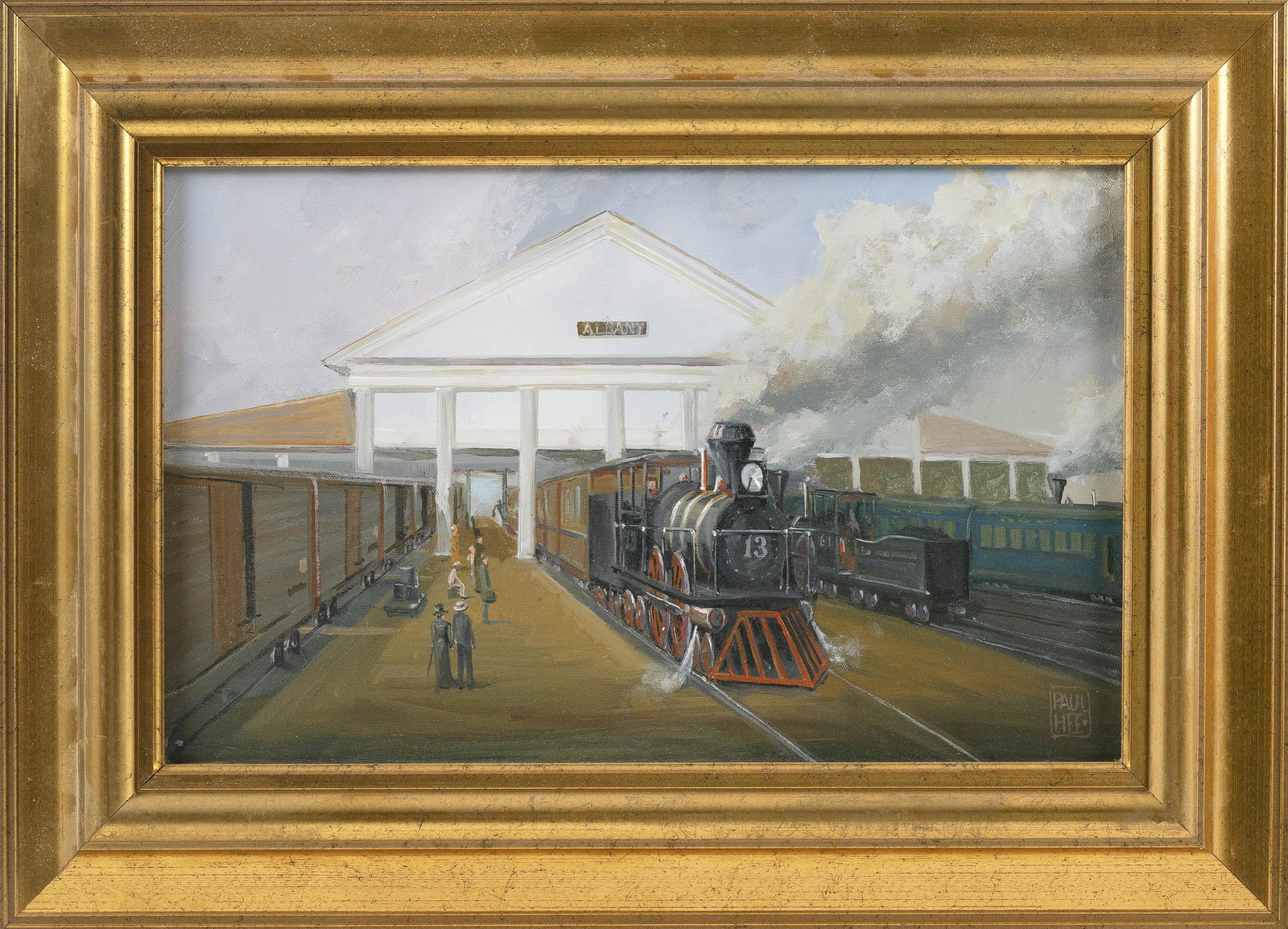 PAUL HEE (America, d. 2011), The train station., Oil on (1 of 2)