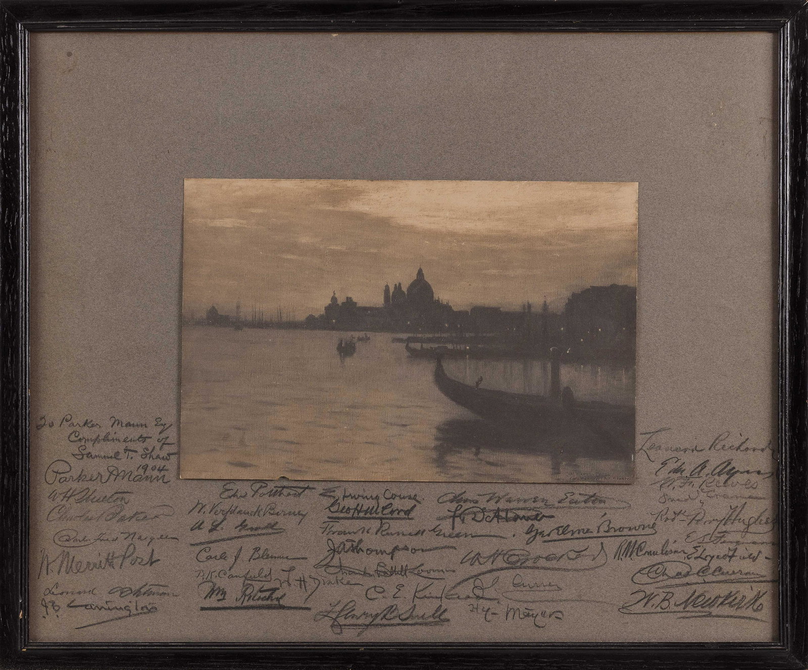 COLLECTION OF SIGNATURES BY ARTIST MEMBERS OF THE (1 of 2)