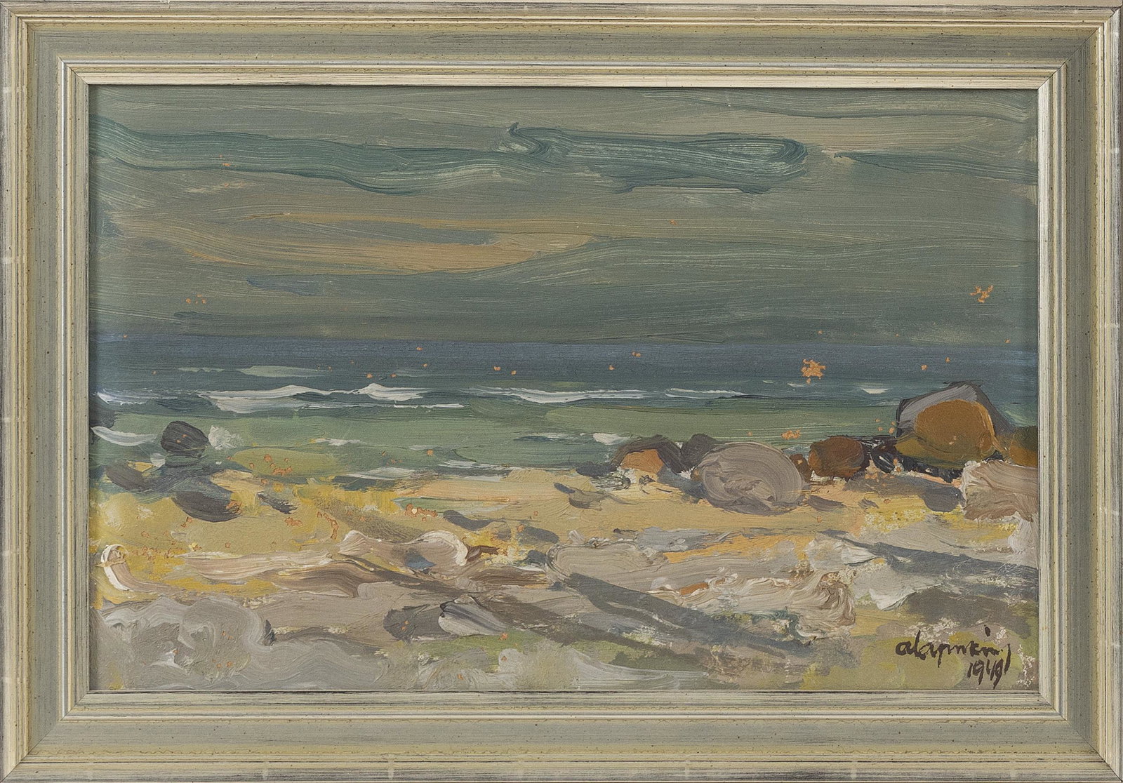 AMERICAN SCHOOL (20th Century,), Coastal landscape., (1 of 3)