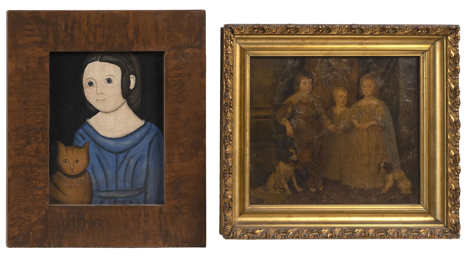 TWO FIGURAL PAINTINGS (1 of 2)