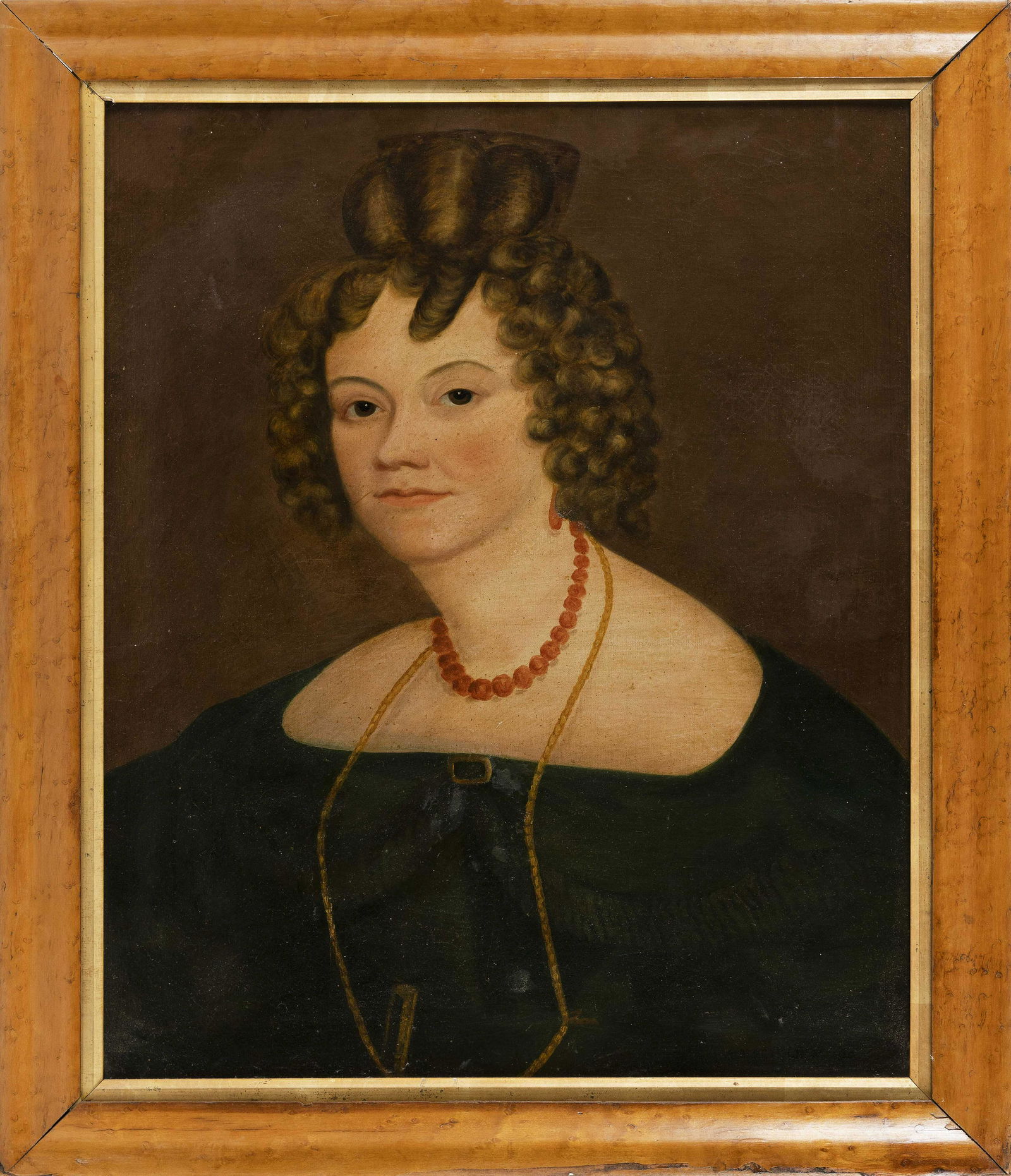 AMERICAN SCHOOL (Mid-19th Century,), Portrait of "Mrs. (1 of 2)