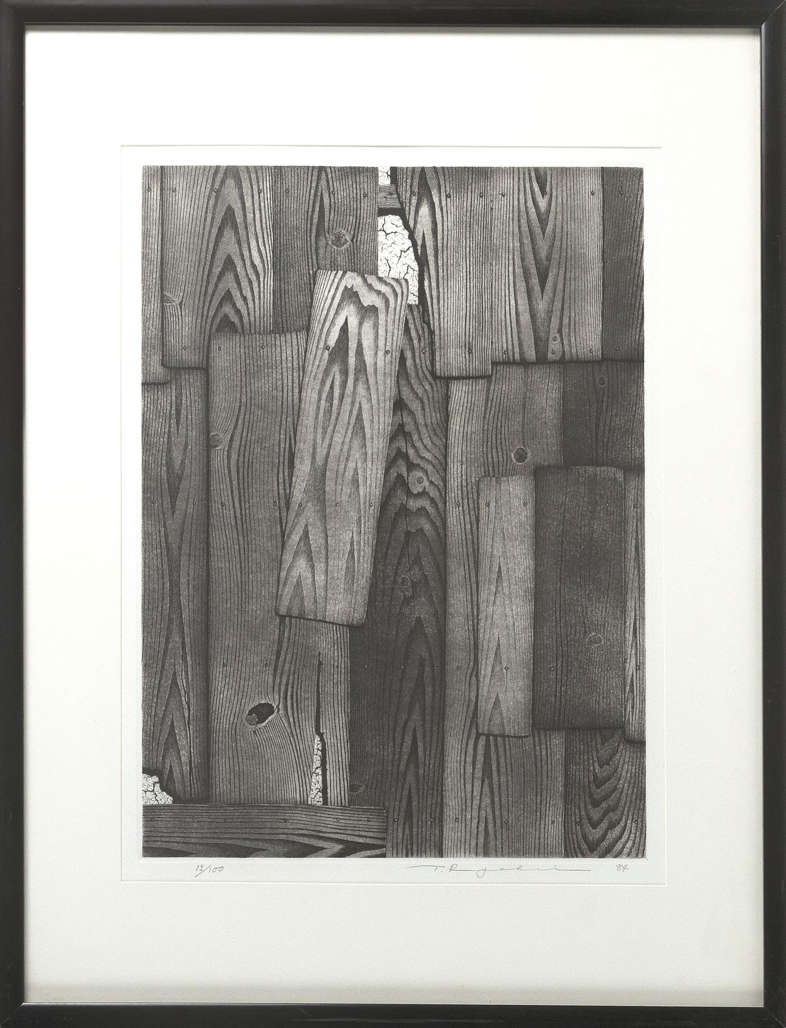 TANAKA RYOHEI (Japan, b. 1933), Weathered shingles., (1 of 2)