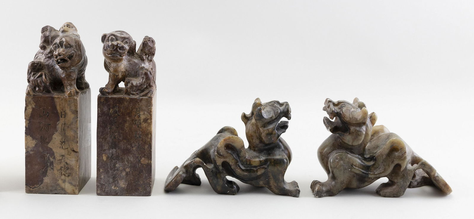 FOUR SOAPSTONE CARVINGS 20th Century (1 of 2)