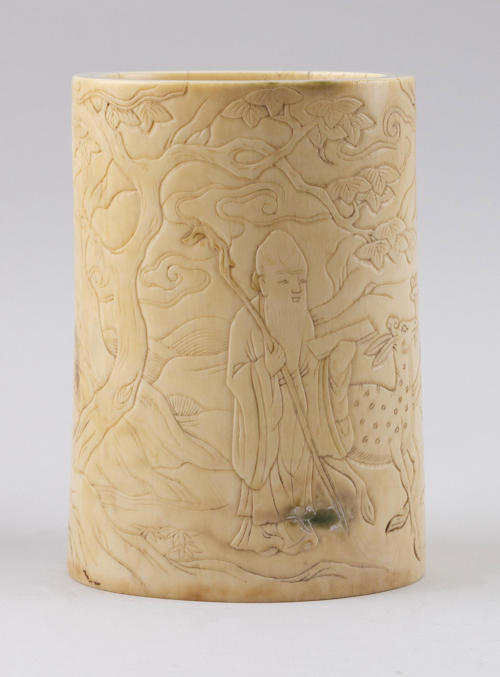 CHINESE BRUSH POT 19th Century Height 6". (1 of 3)