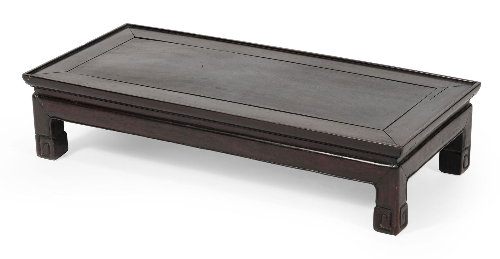 CHINESE LOW WOOD STAND 19th Century Height 6.75”. Width (1 of 3)