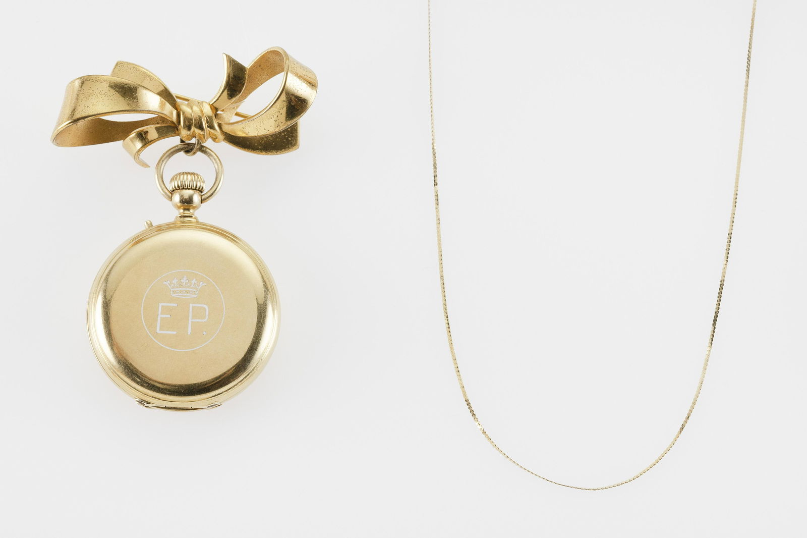 VINTAGE H.R. EKEGREN 18KT GOLD HUNTER POCKET WATCH (1 of 1)