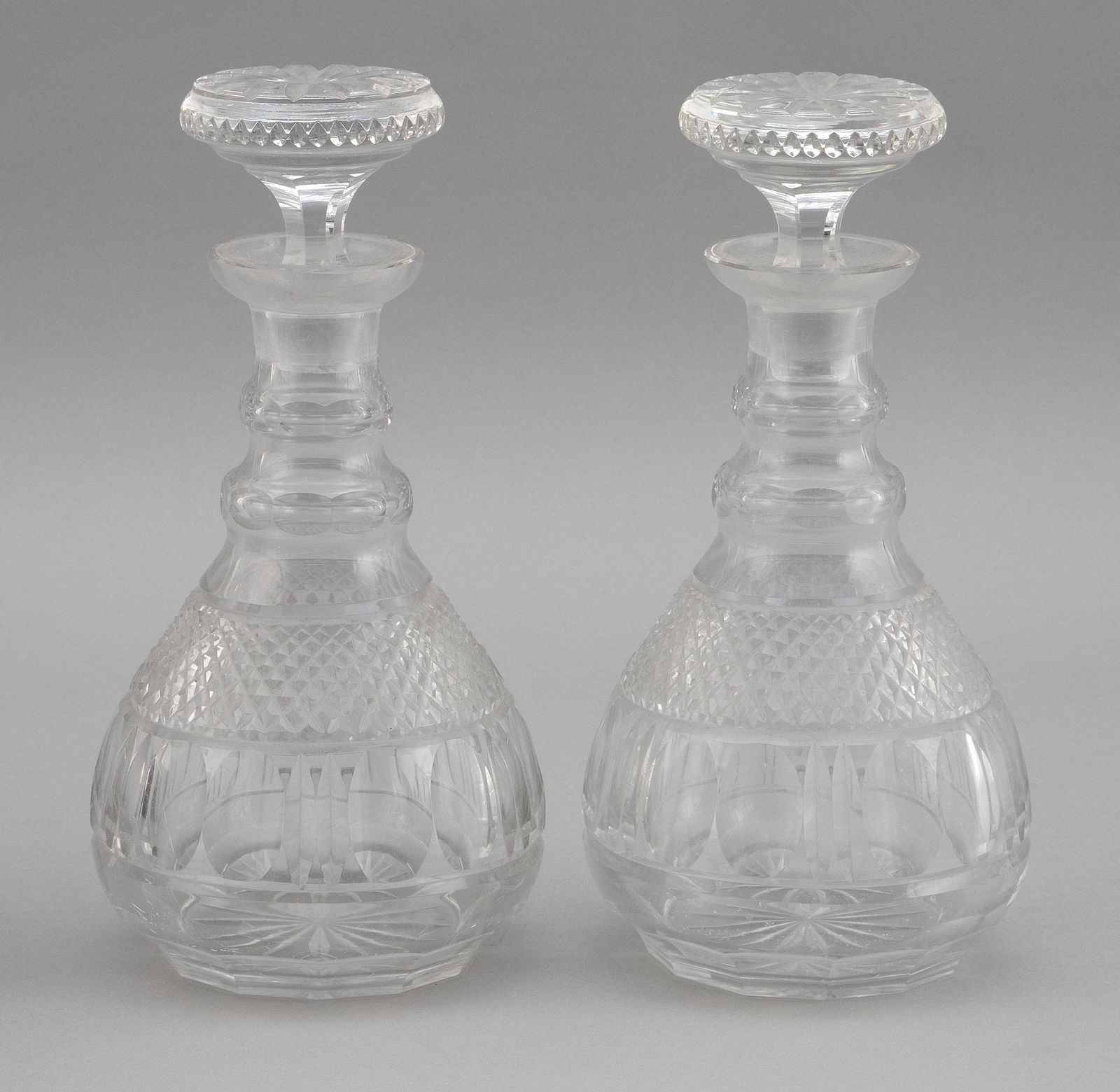 PAIR OF IRISH CUT CRYSTAL DECANTERS Late 19th Century (1 of 2)
