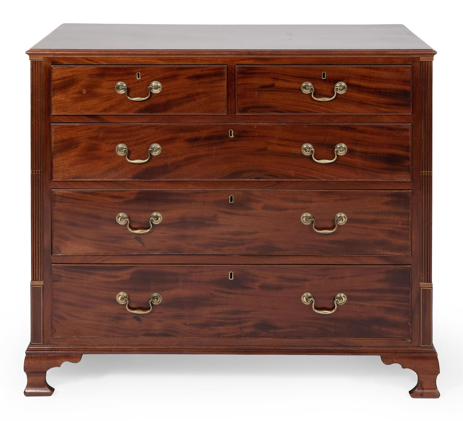 ENGLISH FIVE-DRAWER CHEST 19th Century Height 41.5". (1 of 1)