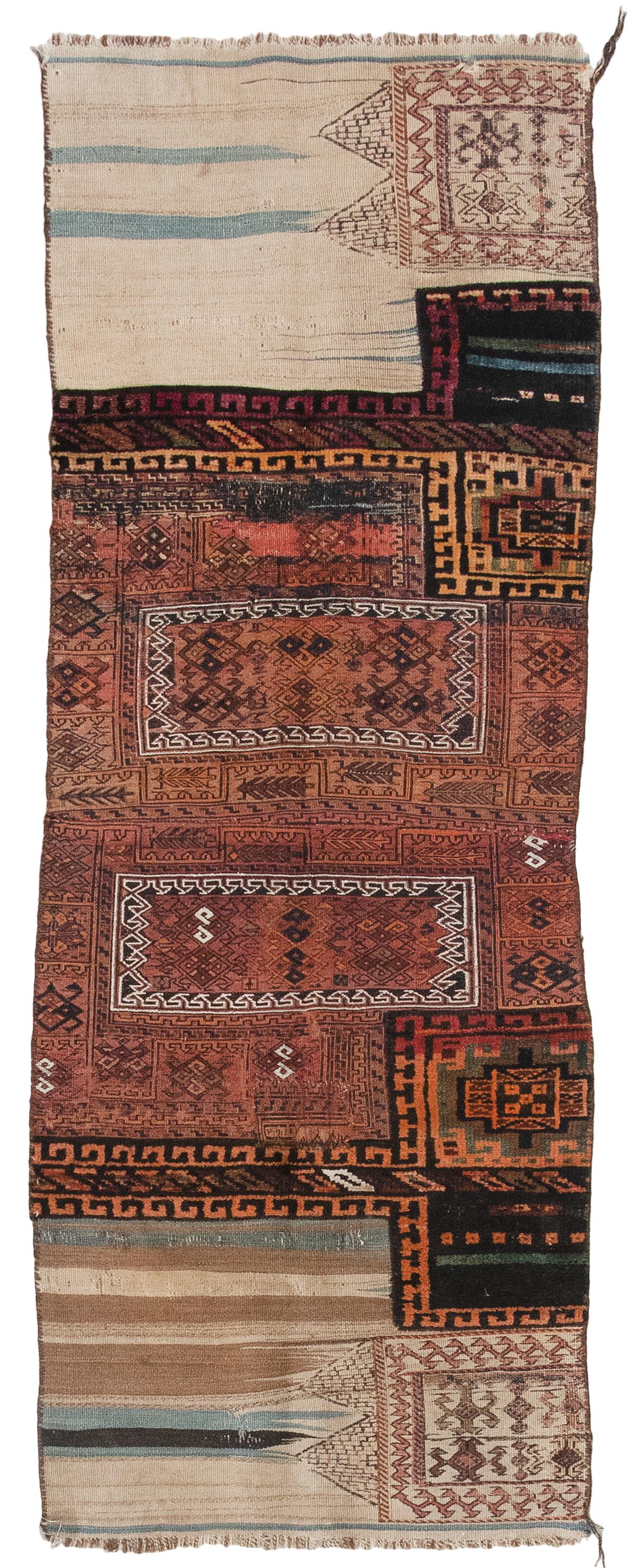 TRIBAL BAG FRAGMENT: 2’5” X 6’7” Early 20th Century (1 of 1)