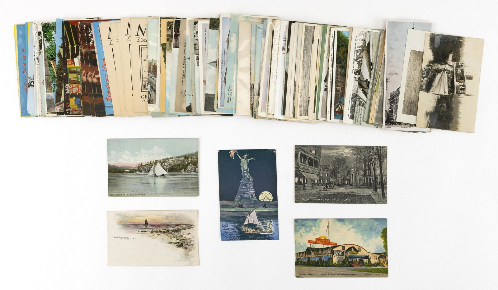 (VIEW) NEW YORK AND NEW JERSEY: 138 POSTCARDS Early to (1 of 1)