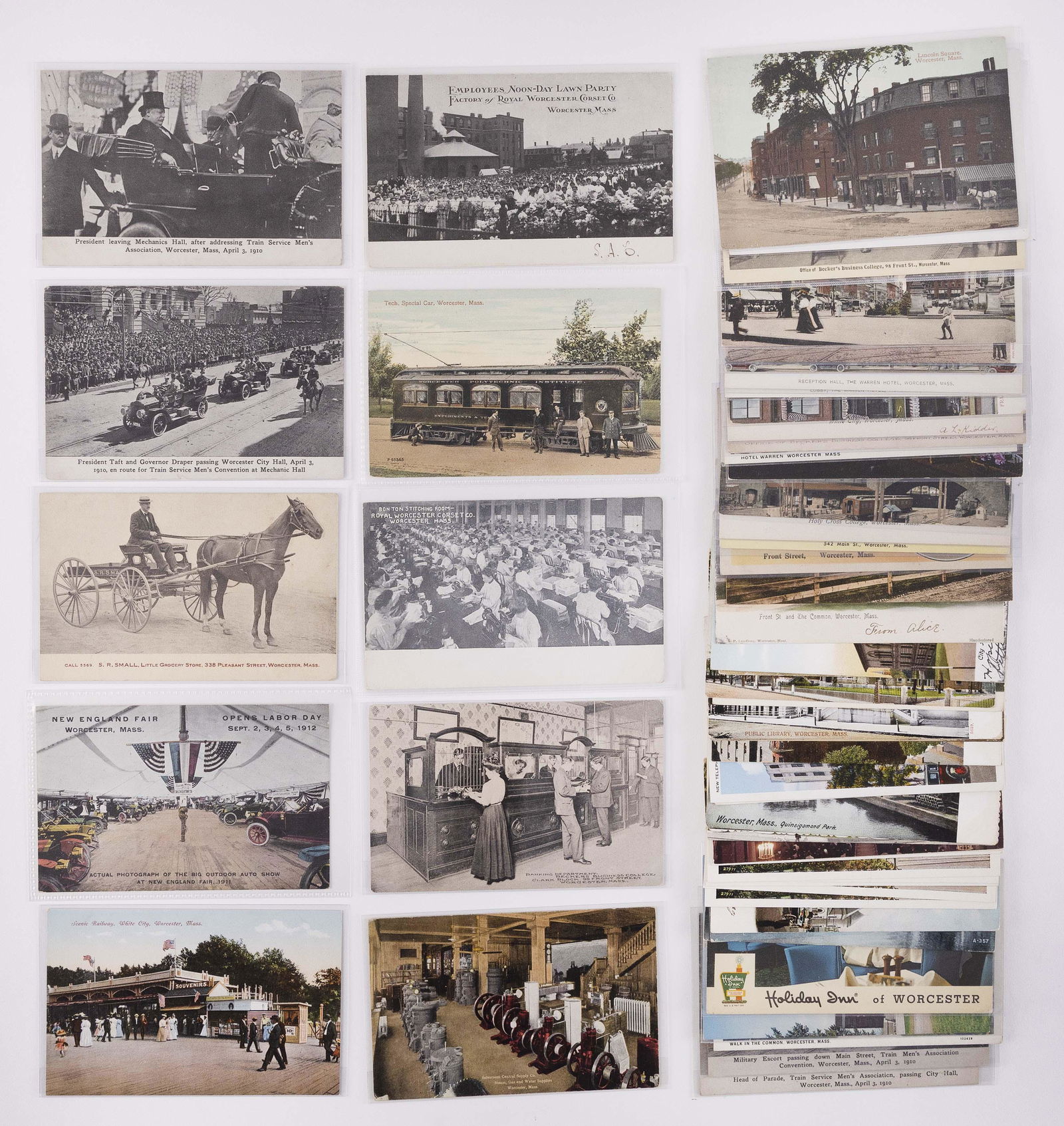 (VIEW) MASSACHUSETTS - WORCESTER: 62 POSTCARDS Early to (1 of 1)