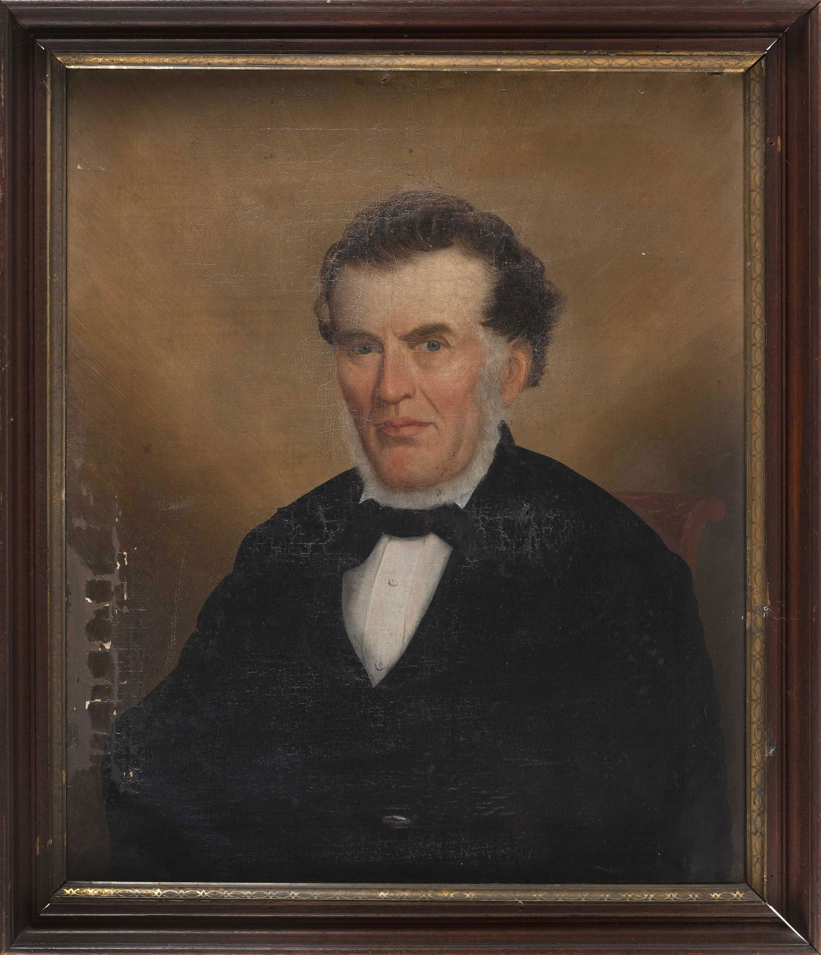 AMERICAN SCHOOL (19th Century,), Portrait of a: AMERICAN SCHOOL19th CenturyPortrait of a gentleman. Unsigned. Possibly the work of Chester Harding (Massachusetts, 1796-1866).Oil on canvas, 30" x 25". Framed 35" x 30".