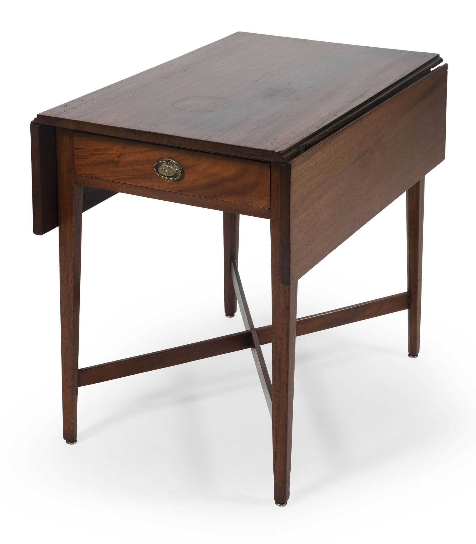 HEPPLEWHITE ONE-DRAWER DROP-LEAF TABLE Late 19th (1 of 1)