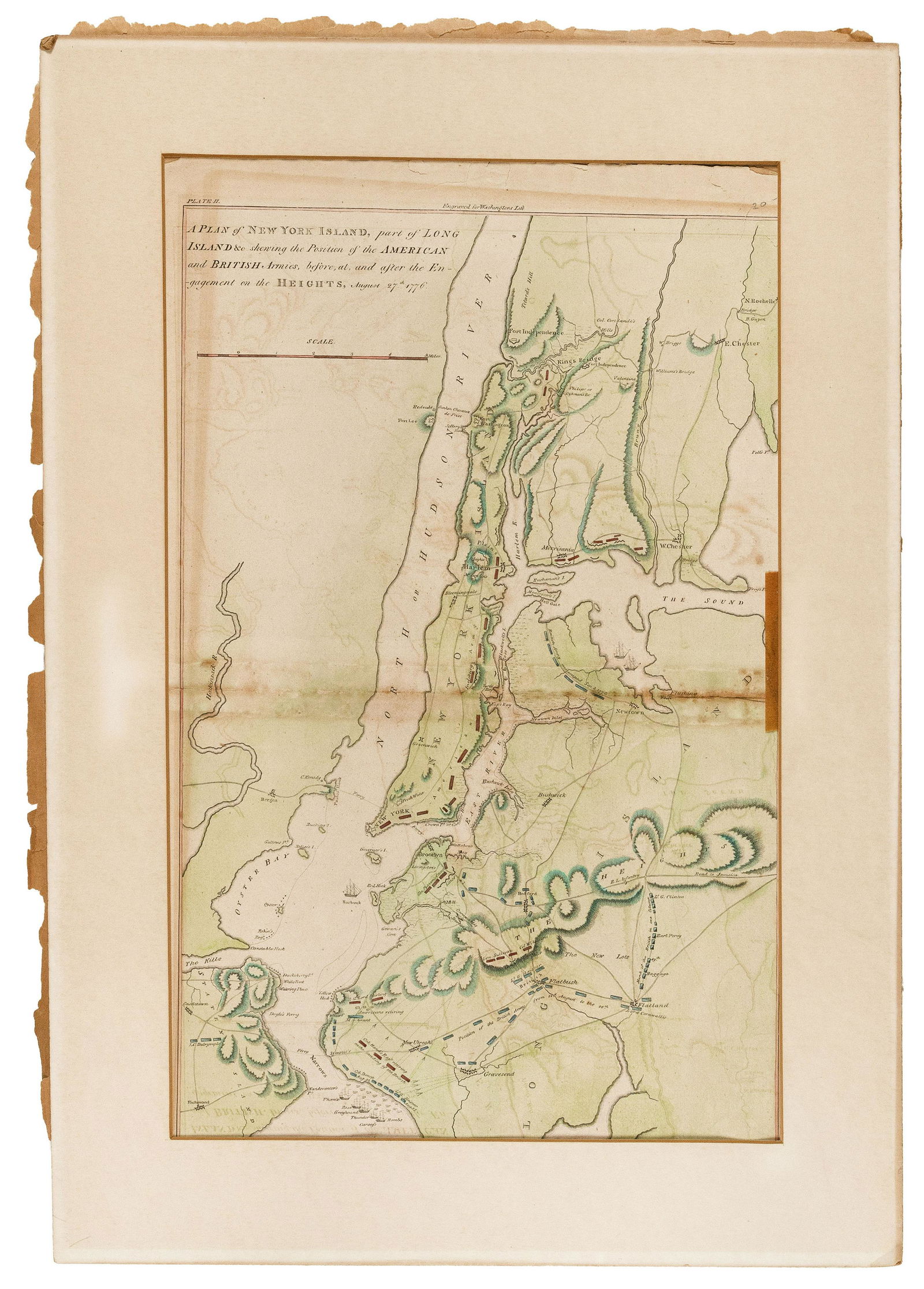 MAP OF NEW YORK PERTAINING TO THE REVOLUTIONARY WAR (1 of 3)