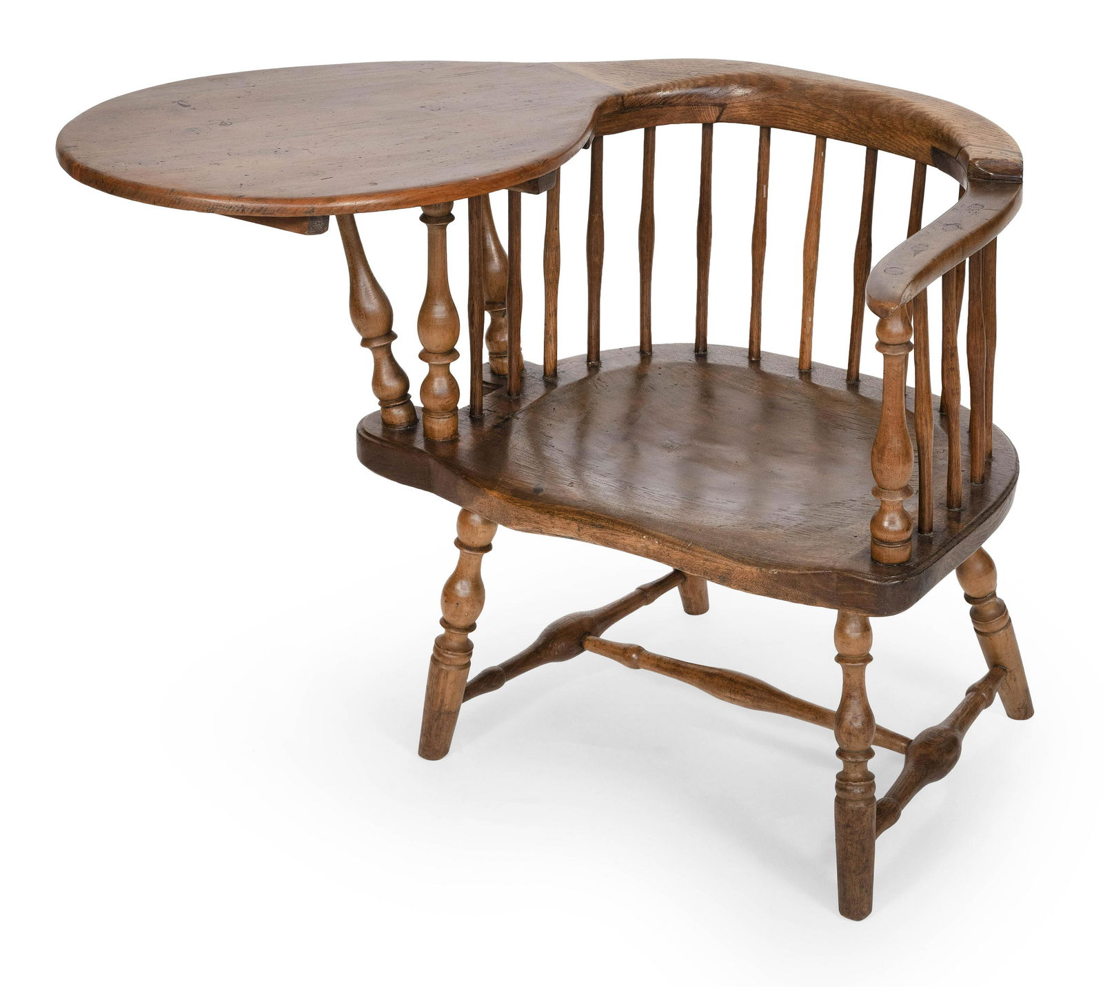 WRITING-ARM WINDSOR CHAIR Connecticut, Circa 1800 Back (1 of 1)