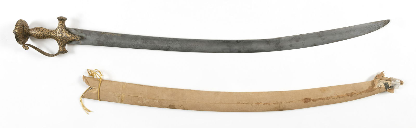 MIDDLE EASTERN SWORD WITH SCABBARD 19th Century Length (1 of 5)