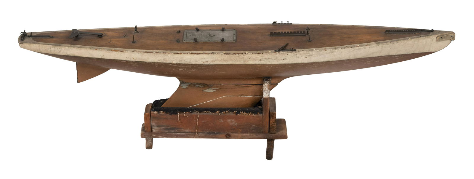 VINTAGE SOLID-HULL POND MODEL Early 20th Century Length (1 of 2)