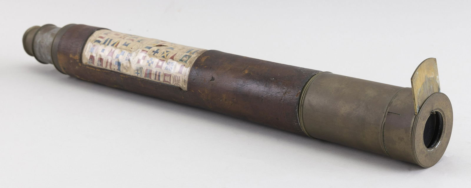 BRASS ONE-DRAW TELESCOPE Circa 1850 Length extended (1 of 2)
