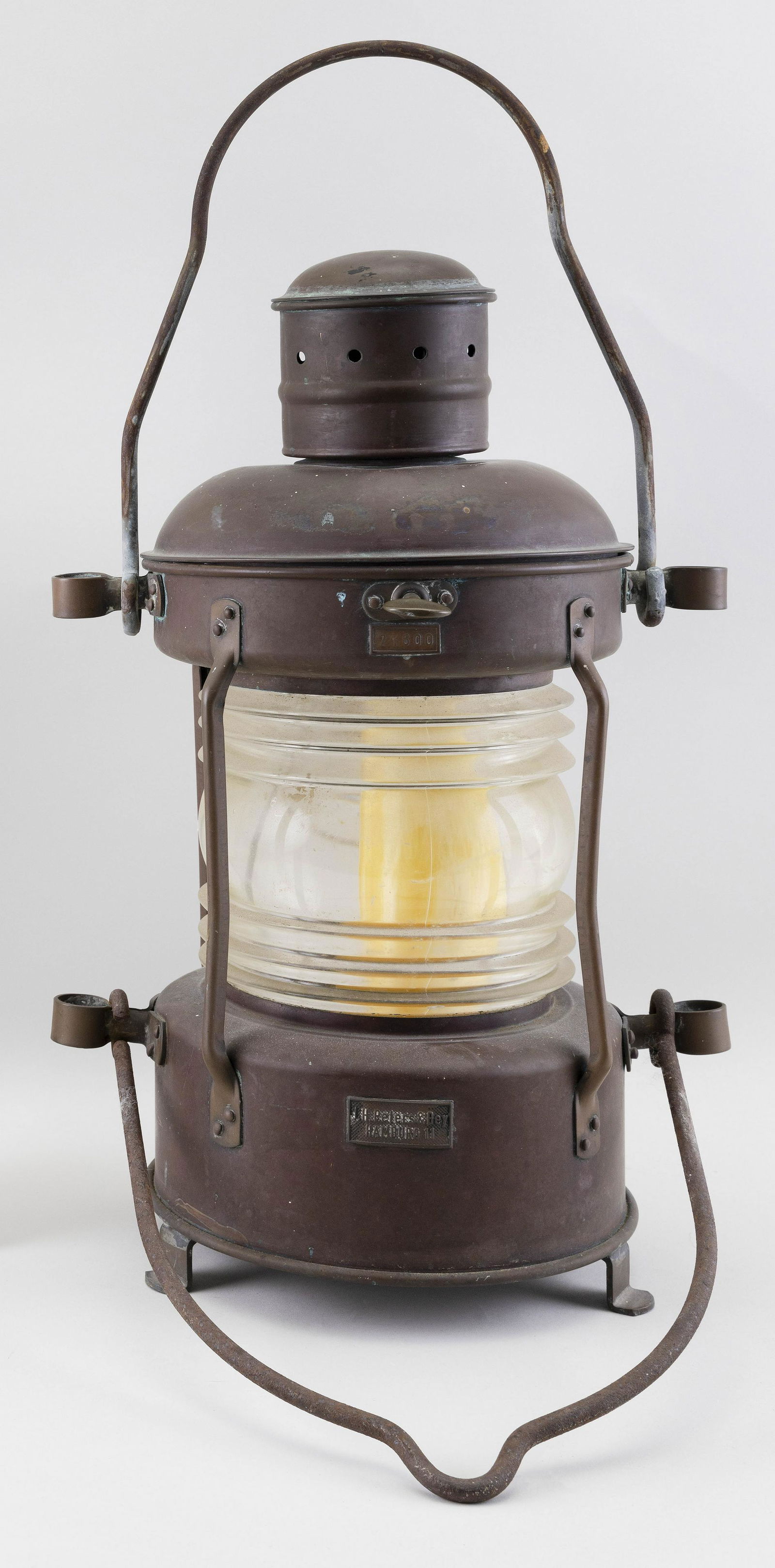 PETERS & BEY COPPER SHIP'S LANTERN Early 20th Century (1 of 2)