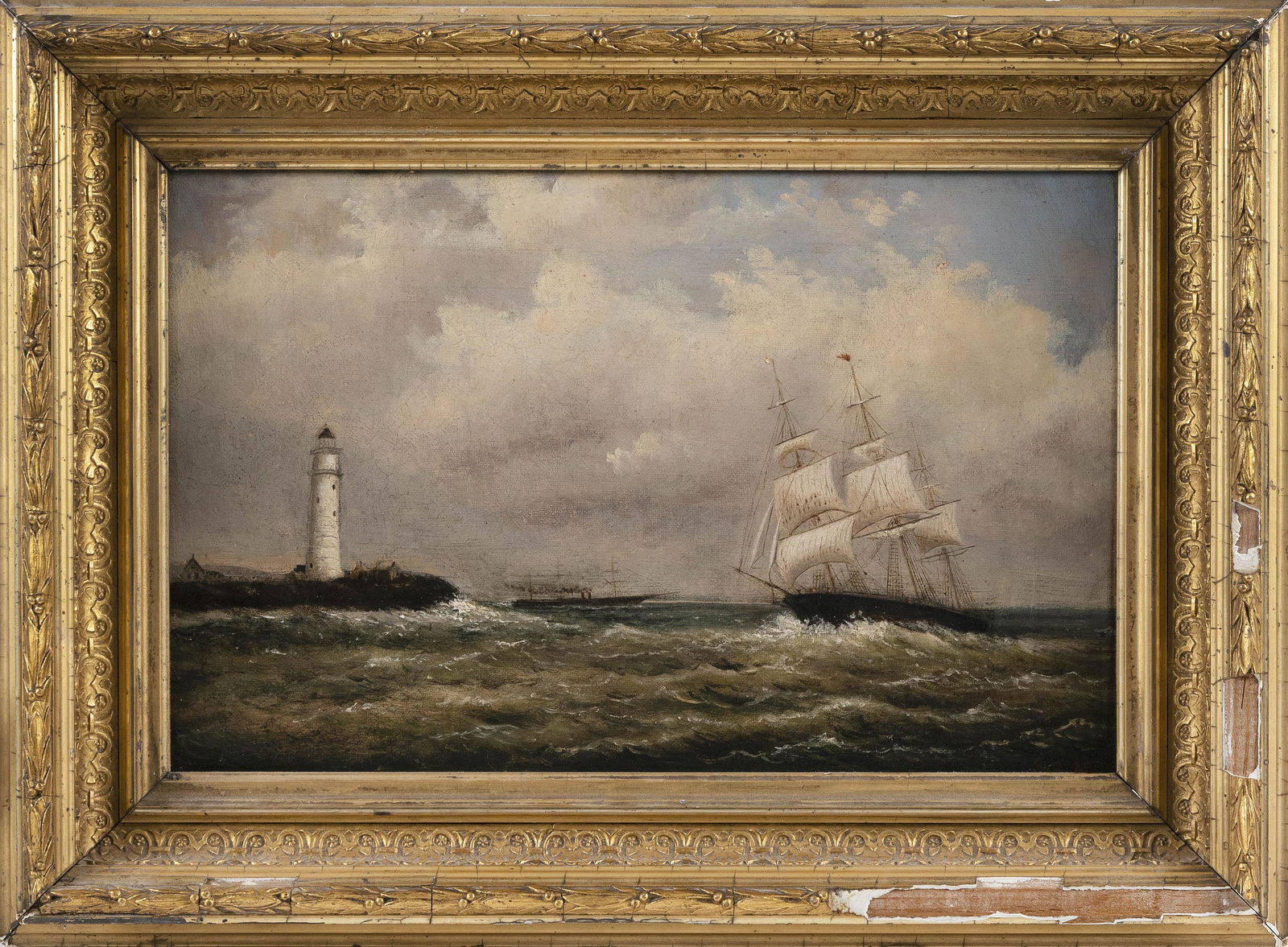 AMERICAN SCHOOL (Late 19th Century,), Coastal view of a (1 of 2)