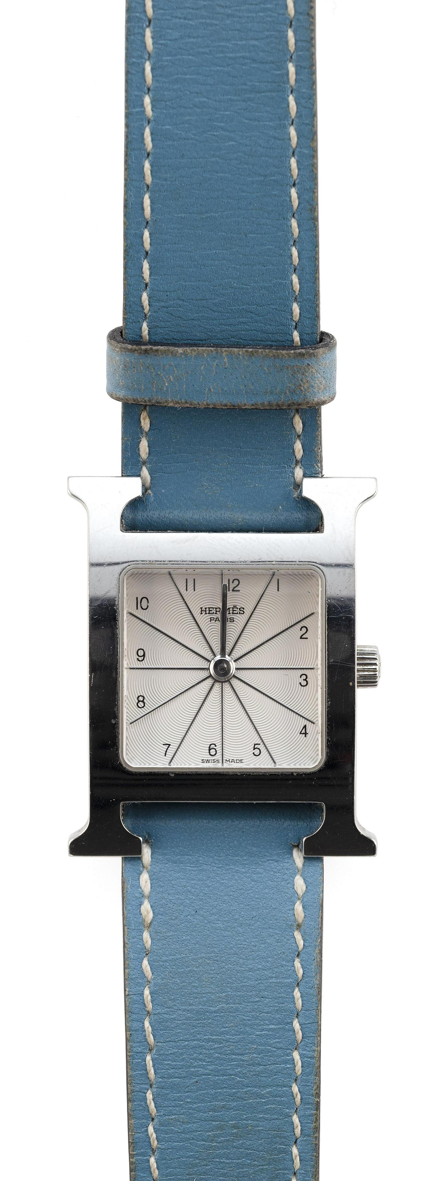 HERMES “HEURE H” STAINLESS STEEL WATCH (1 of 1)