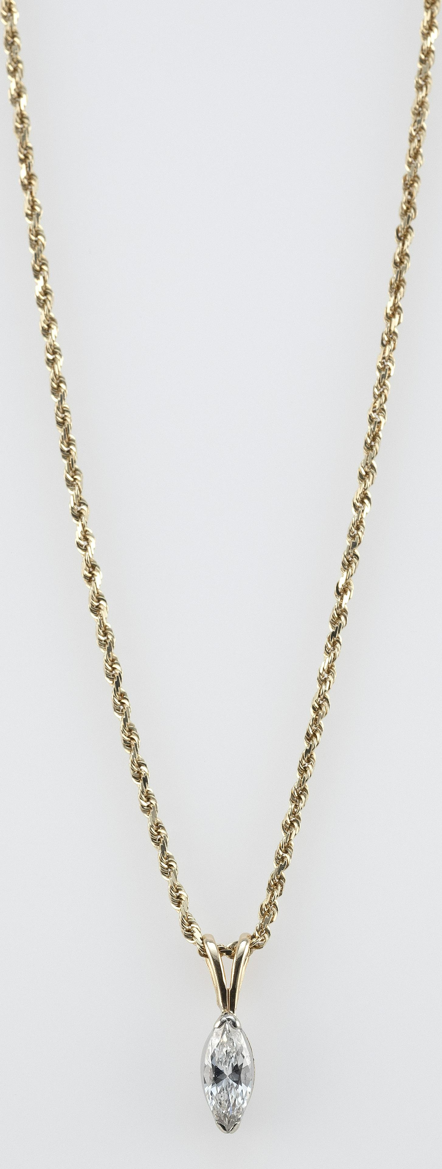 GOLD AND MARQUISE-CUT DIAMOND PENDANT Approx. 3.02 (1 of 1)