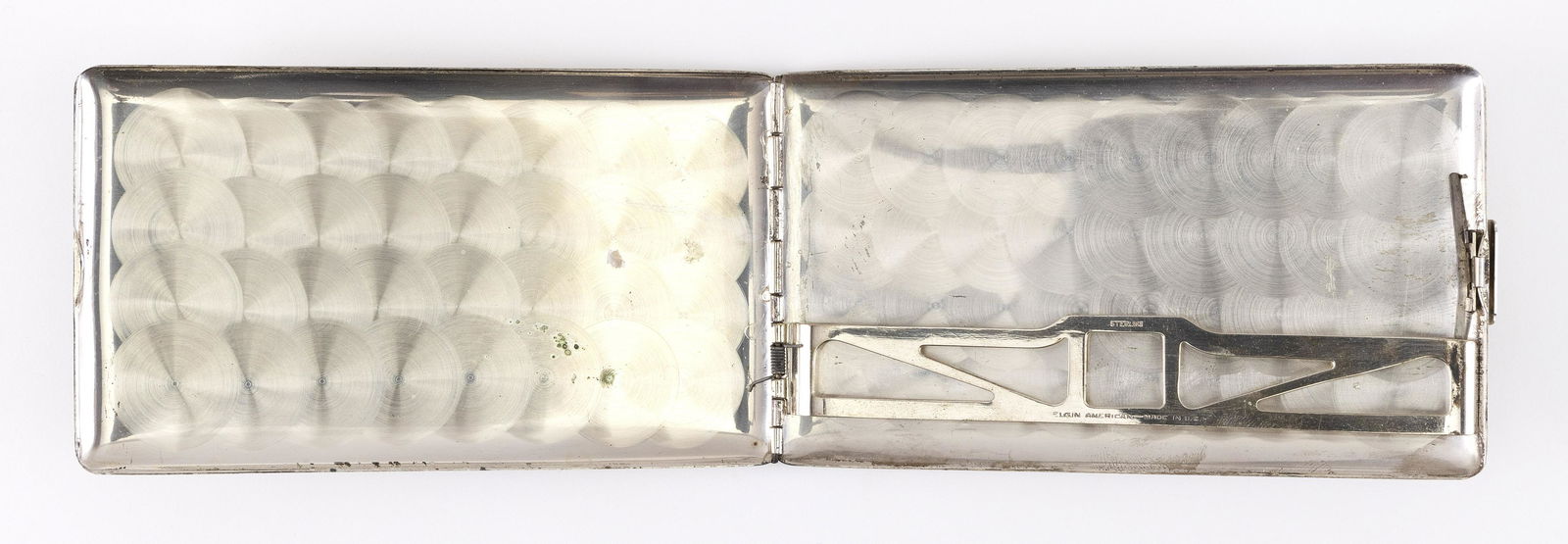 ELGIN AMERICAN STERLING SILVER CIGARETTE CASE Mid-20th (1 of 2)
