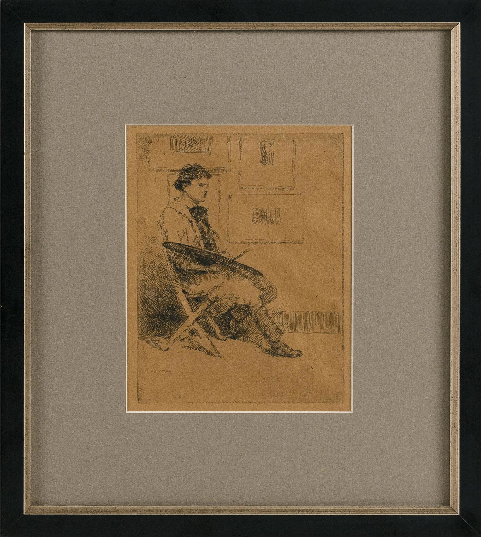 PAUL CADMUS (Connecticut, 1904-1999), Artist with (1 of 2)