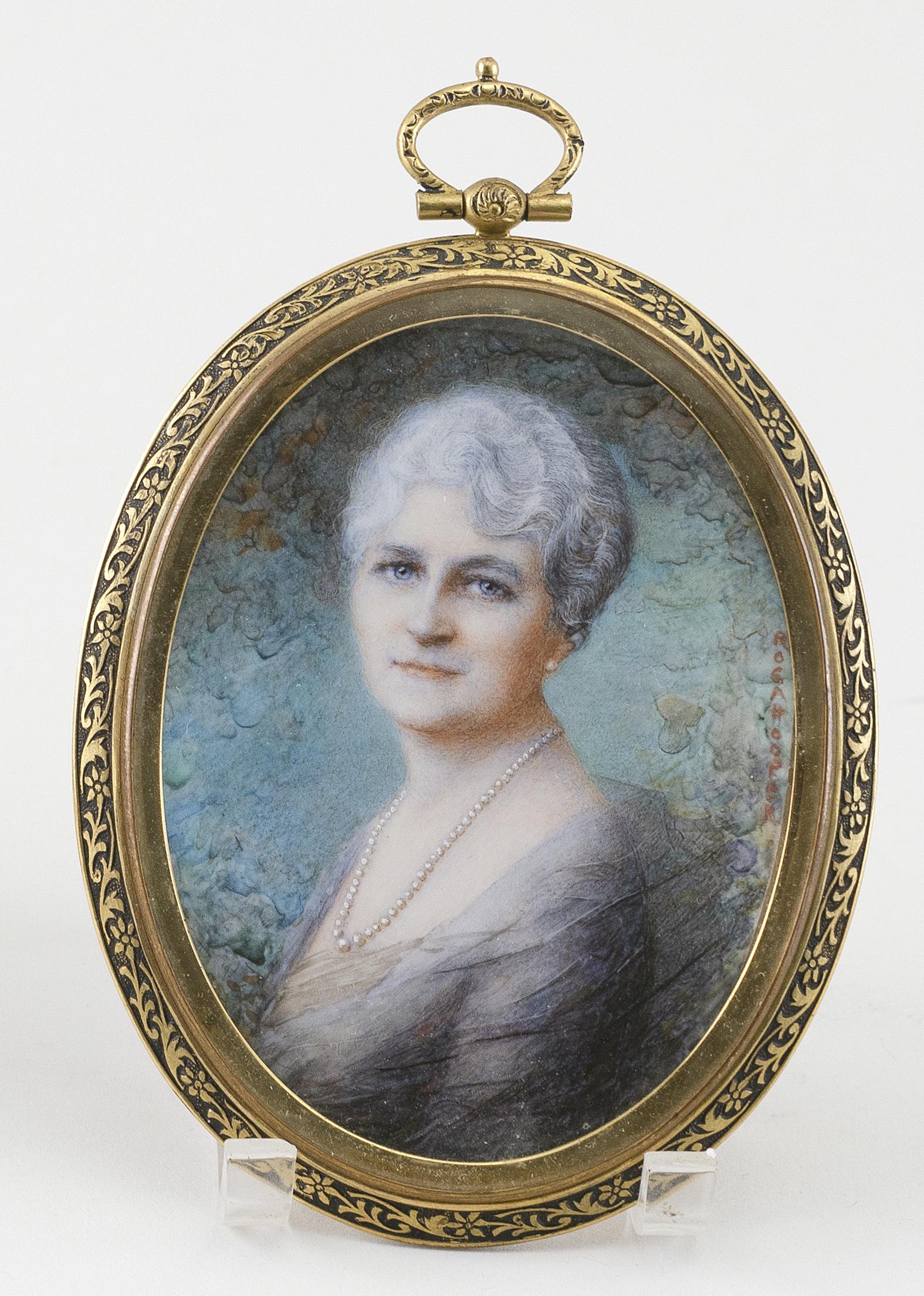 ROSA HOOPER (California, 1876-1963), Oval miniature (1 of 2)