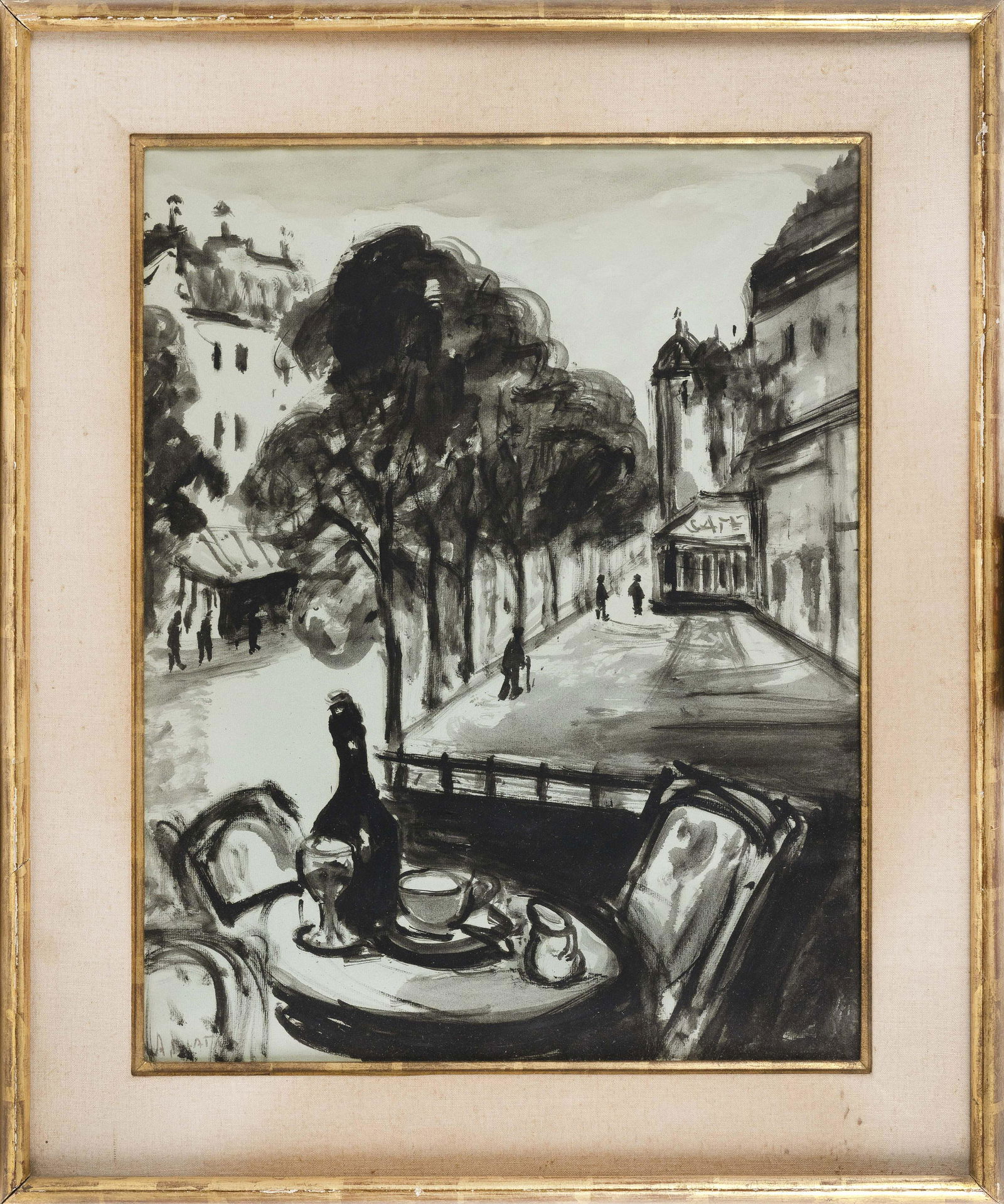 CONTINENTAL SCHOOL (20th Century,), Street scene., (1 of 2)