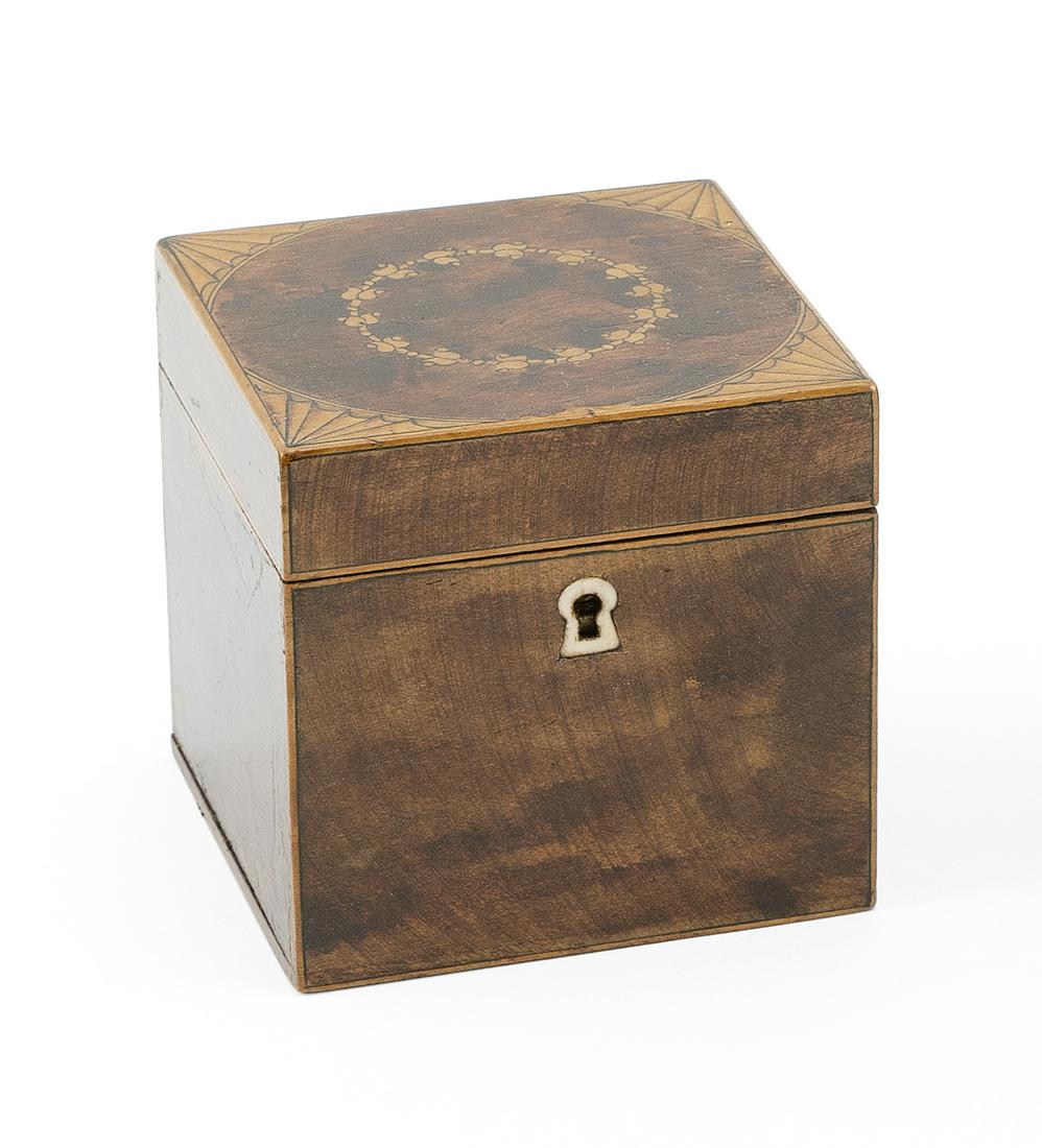 TEA CADDY England, 19th Century Height 3.5”. (1 of 4)