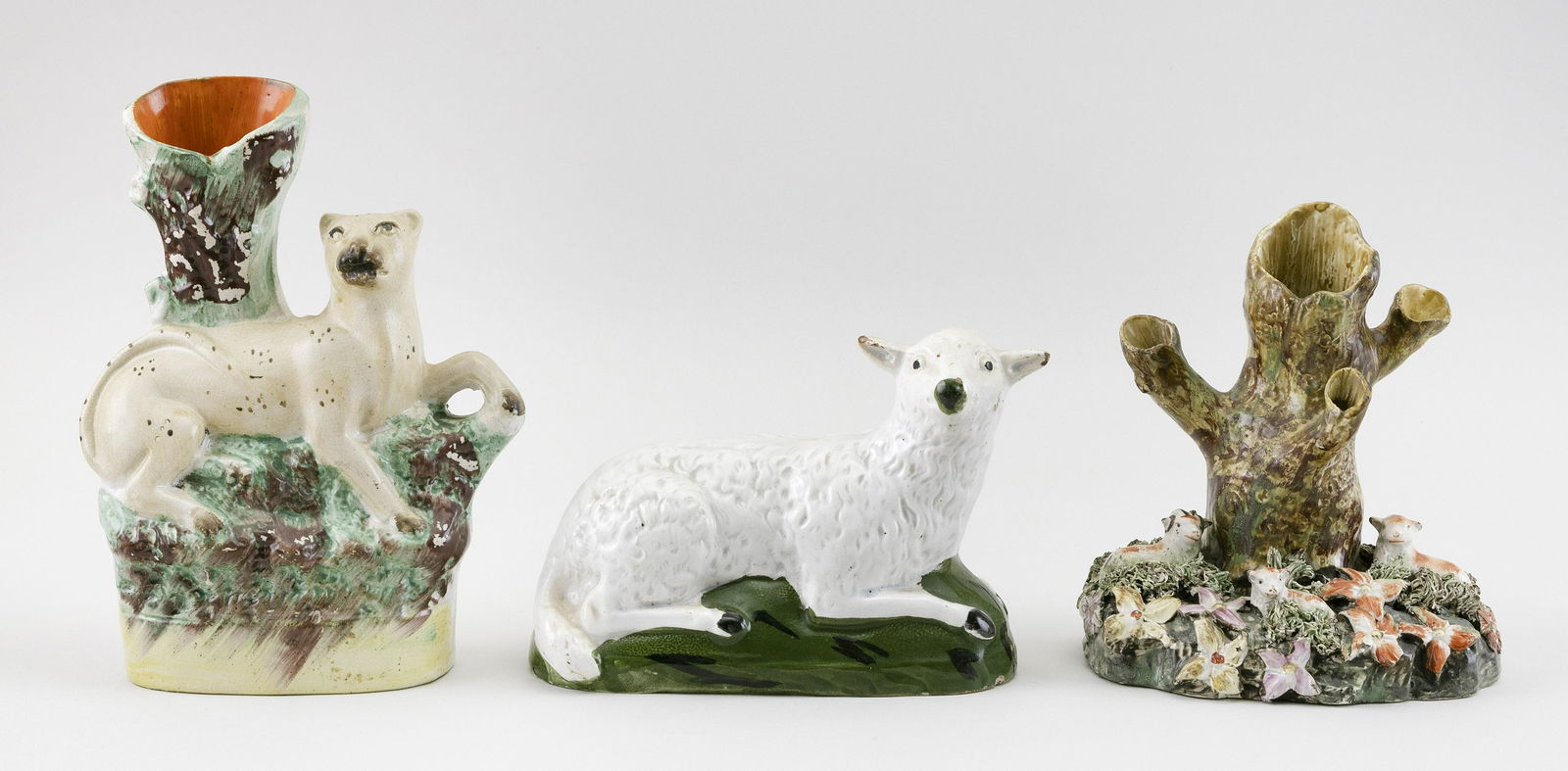 THREE PIECES OF STAFFORDSHIRE POTTERY England, Second (1 of 4)