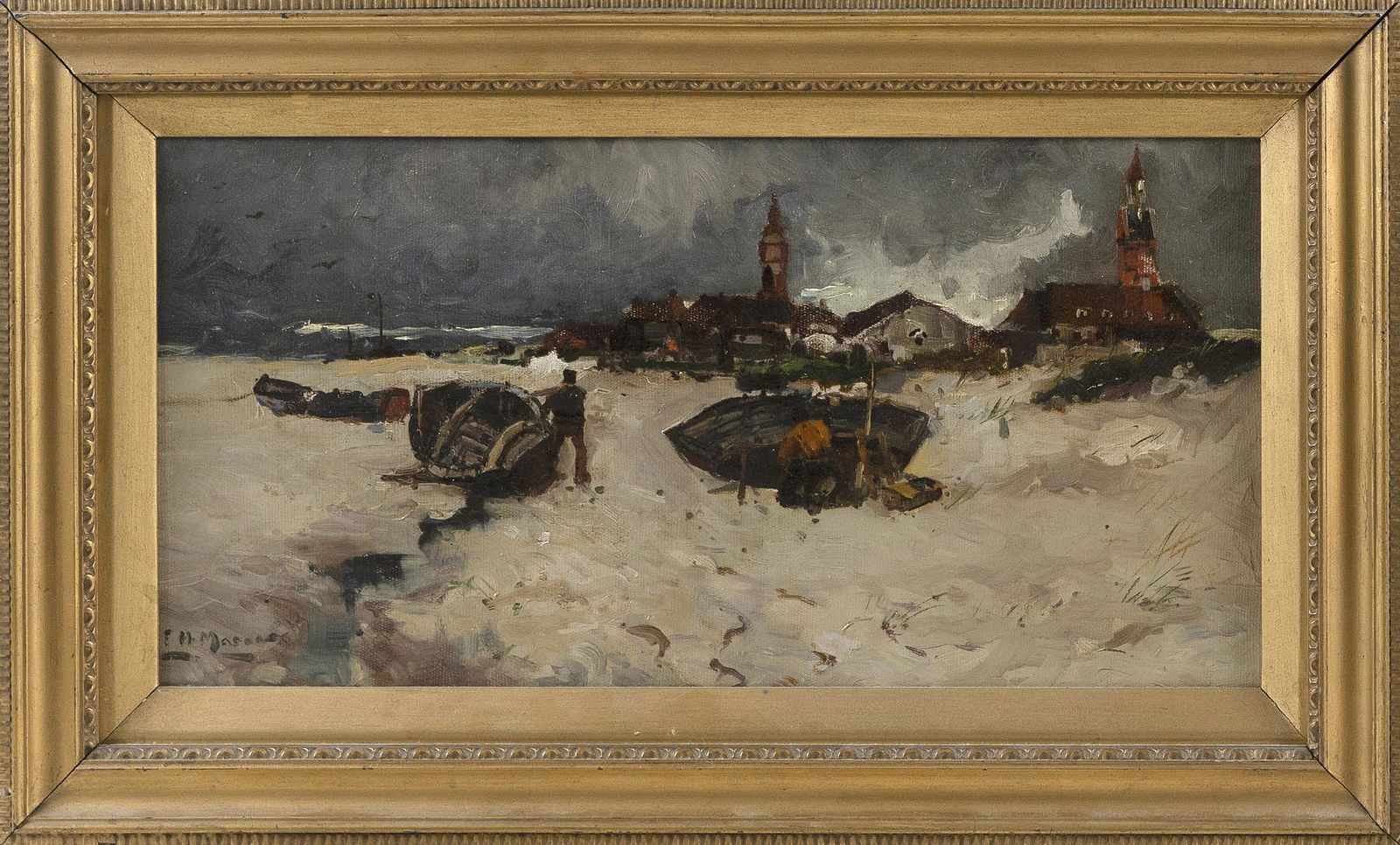 FRANK HENRY ALGERNON MASON (England, 1876-1965), Dories (1 of 3)