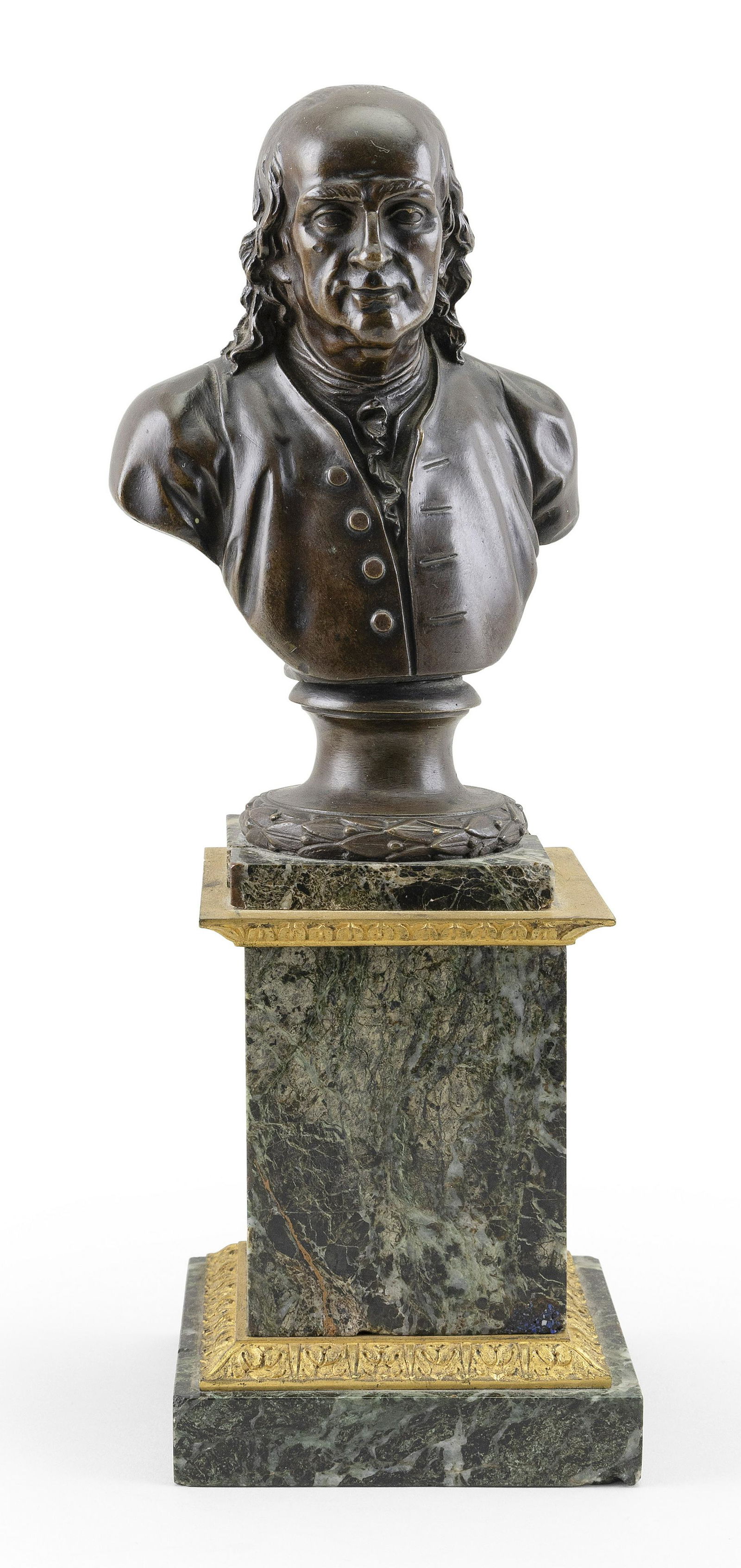 BRONZE BUST OF BENJAMIN FRANKLIN 19th Century Total (1 of 2)