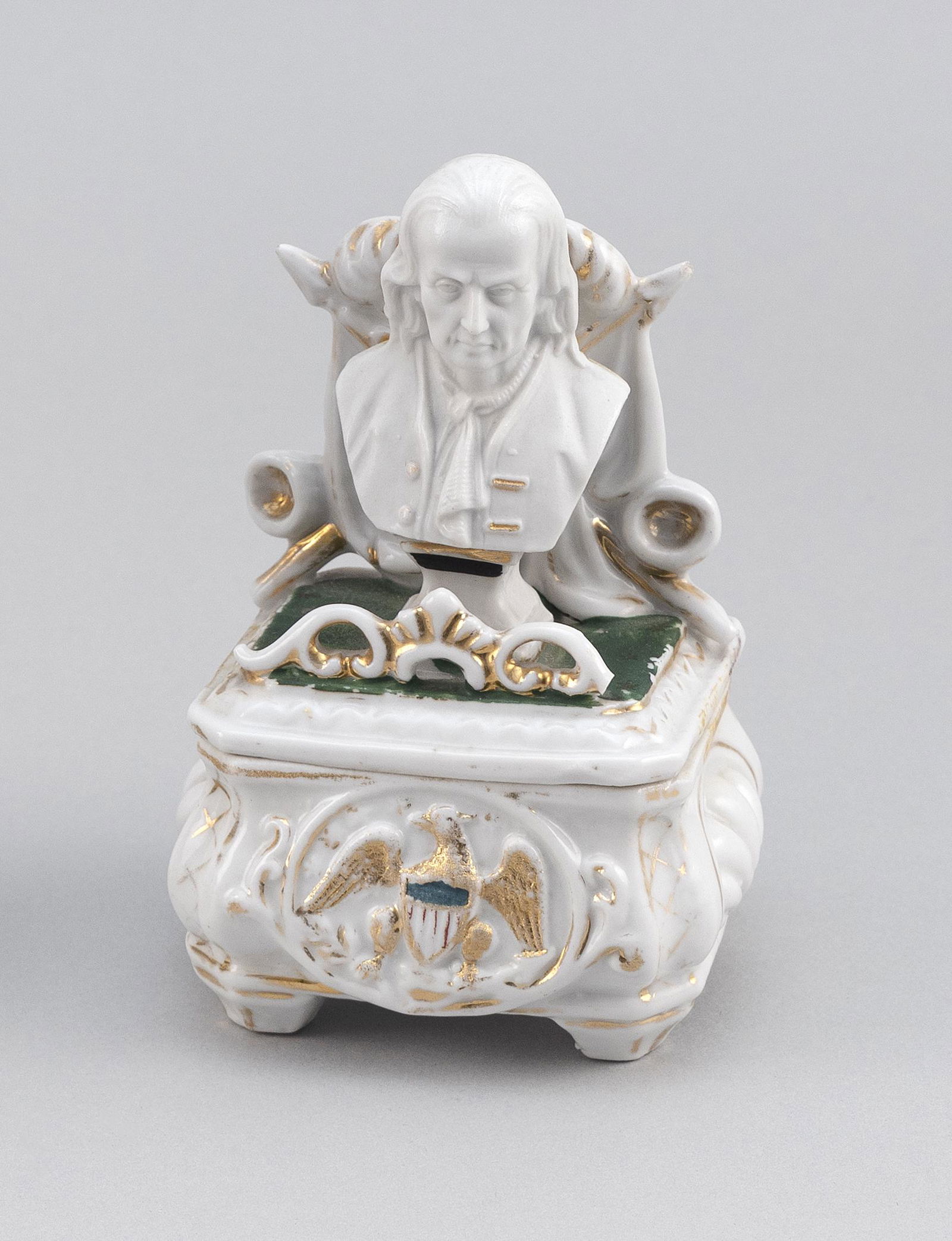 RARE STAFFORDSHIRE BENJAMIN FRANKLIN FAIRING TRINKET (1 of 3)