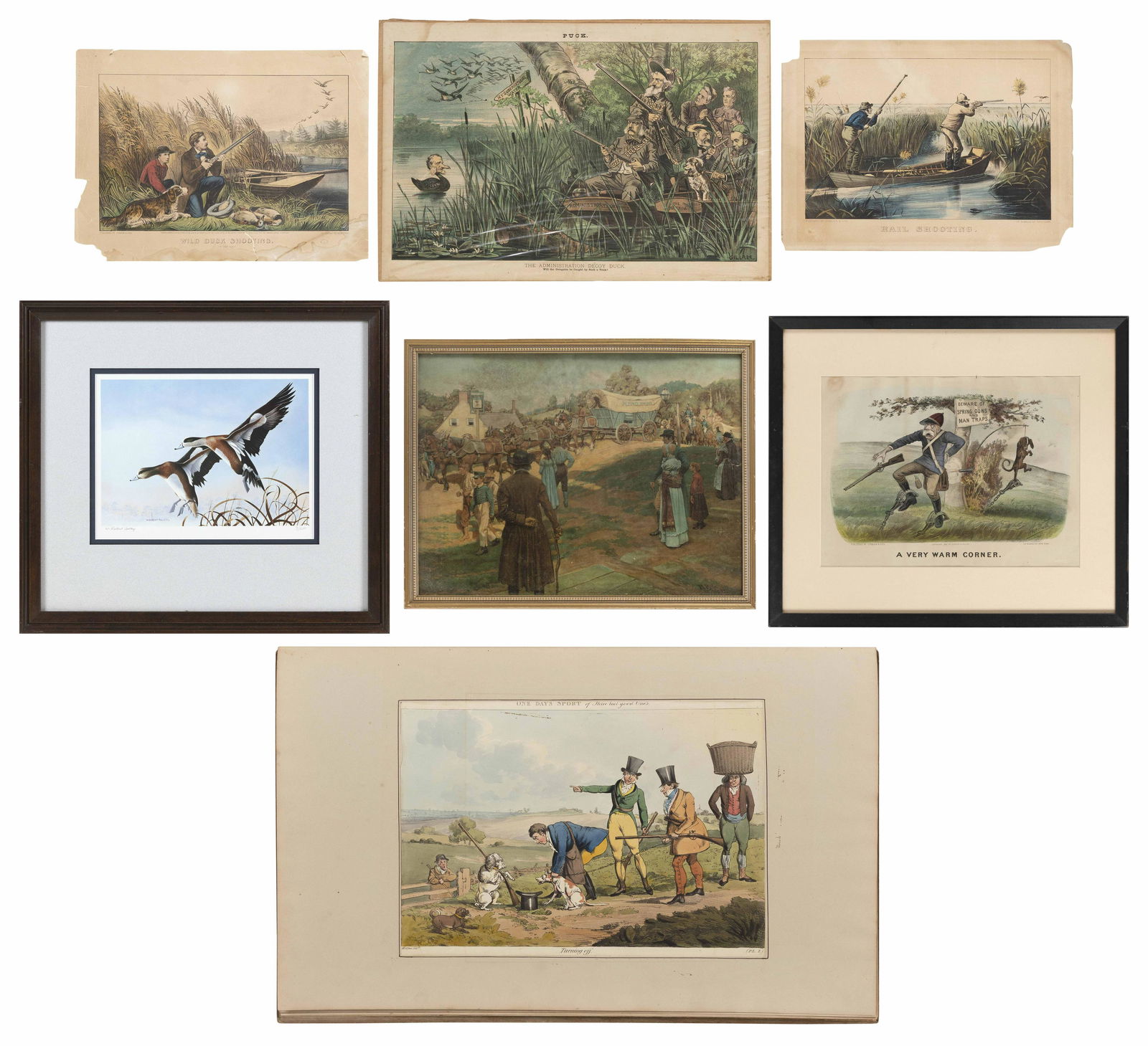 SEVEN RARE SPORTING PRINTS 19th/20th Century From (1 of 7)