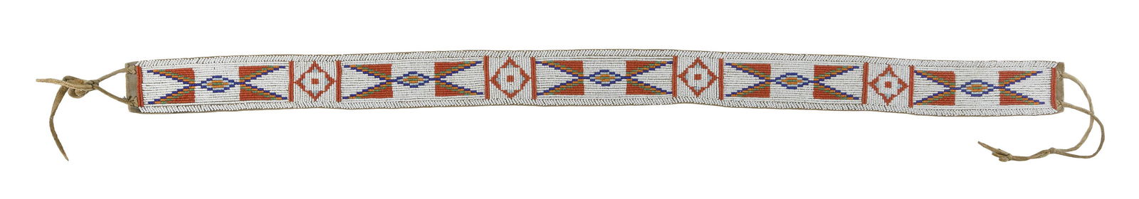 NATIVE AMERICAN BEADWORK BELT First Quarter of the 20th (1 of 2)