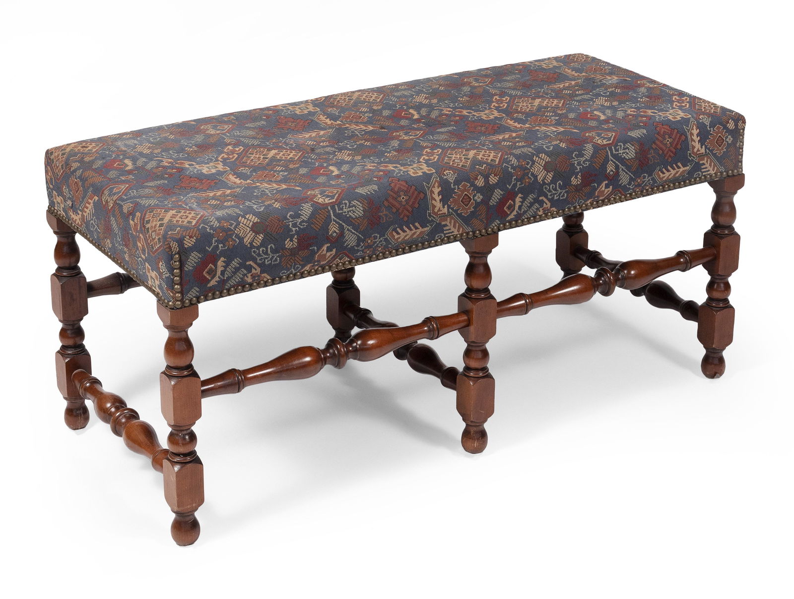 DAVID LEFORT UPHOLSTERED BENCH Massachusetts, 20th (1 of 1)