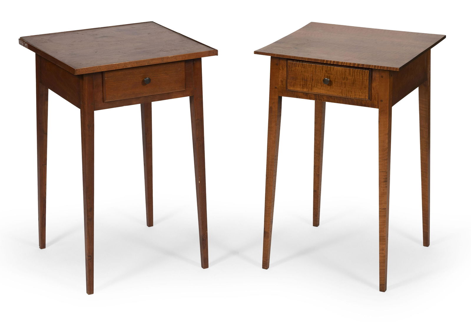 NEAR-PAIR OF HEPPLEWHITE-STYLE ONE-DRAWER STANDS (1 of 1)