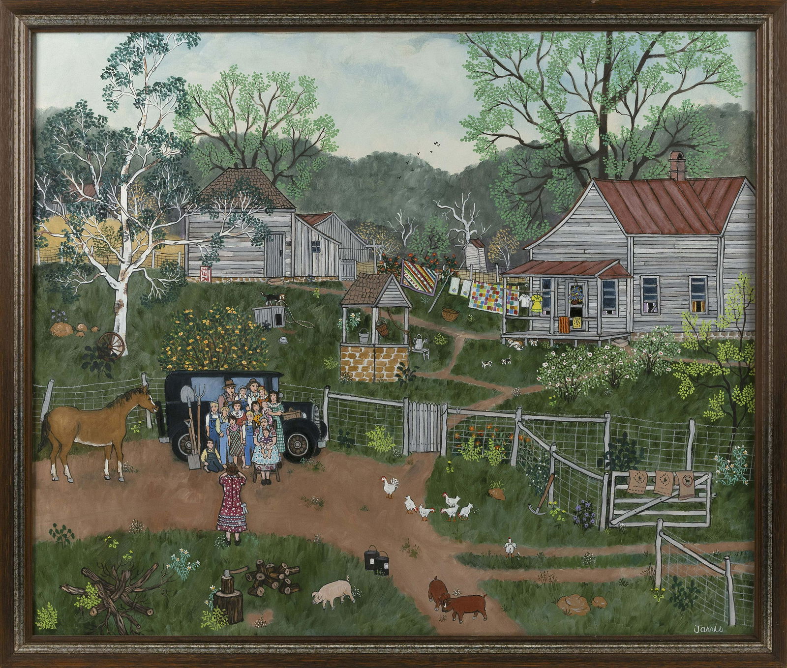 JANIS PRICE (Ohio, b. 1933), Family portrait., Oil on (1 of 3)