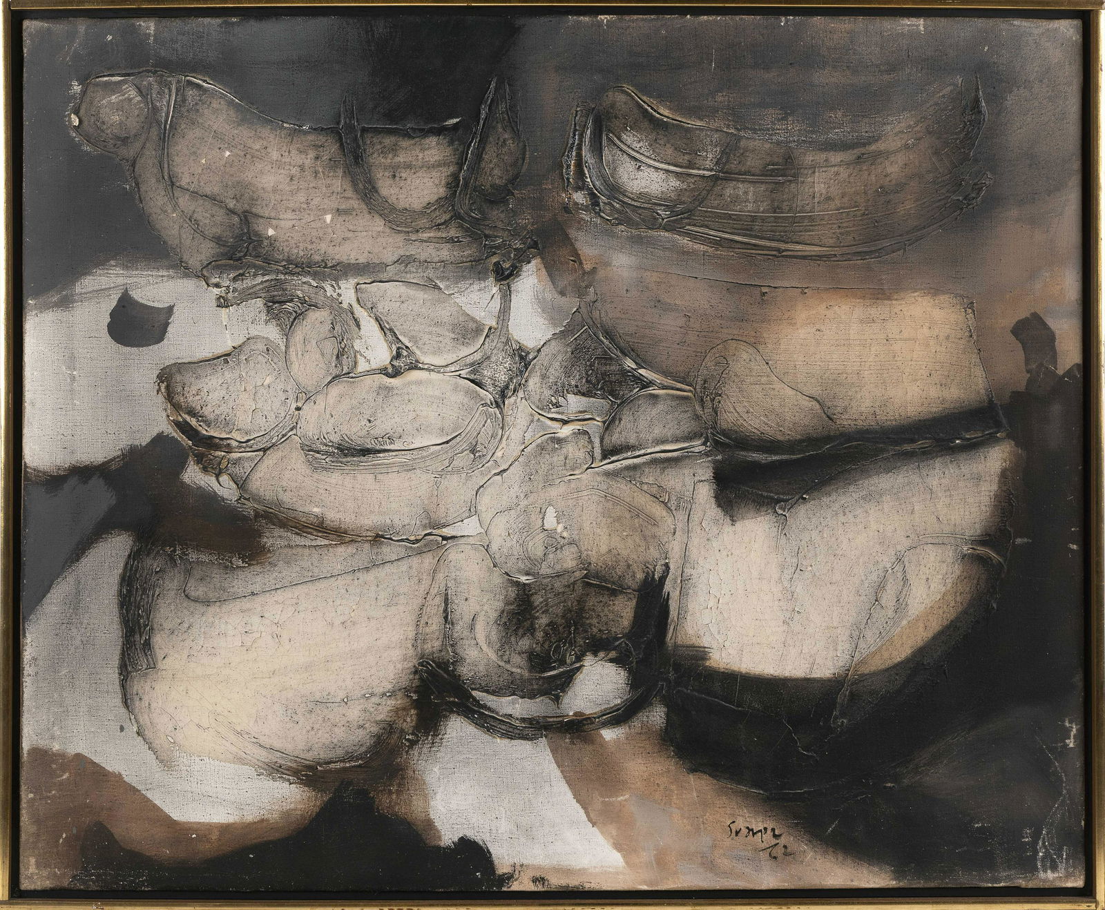 ANTONIO SUAREZ (Spain, 1923-2013), Untitled abstract., (1 of 2)