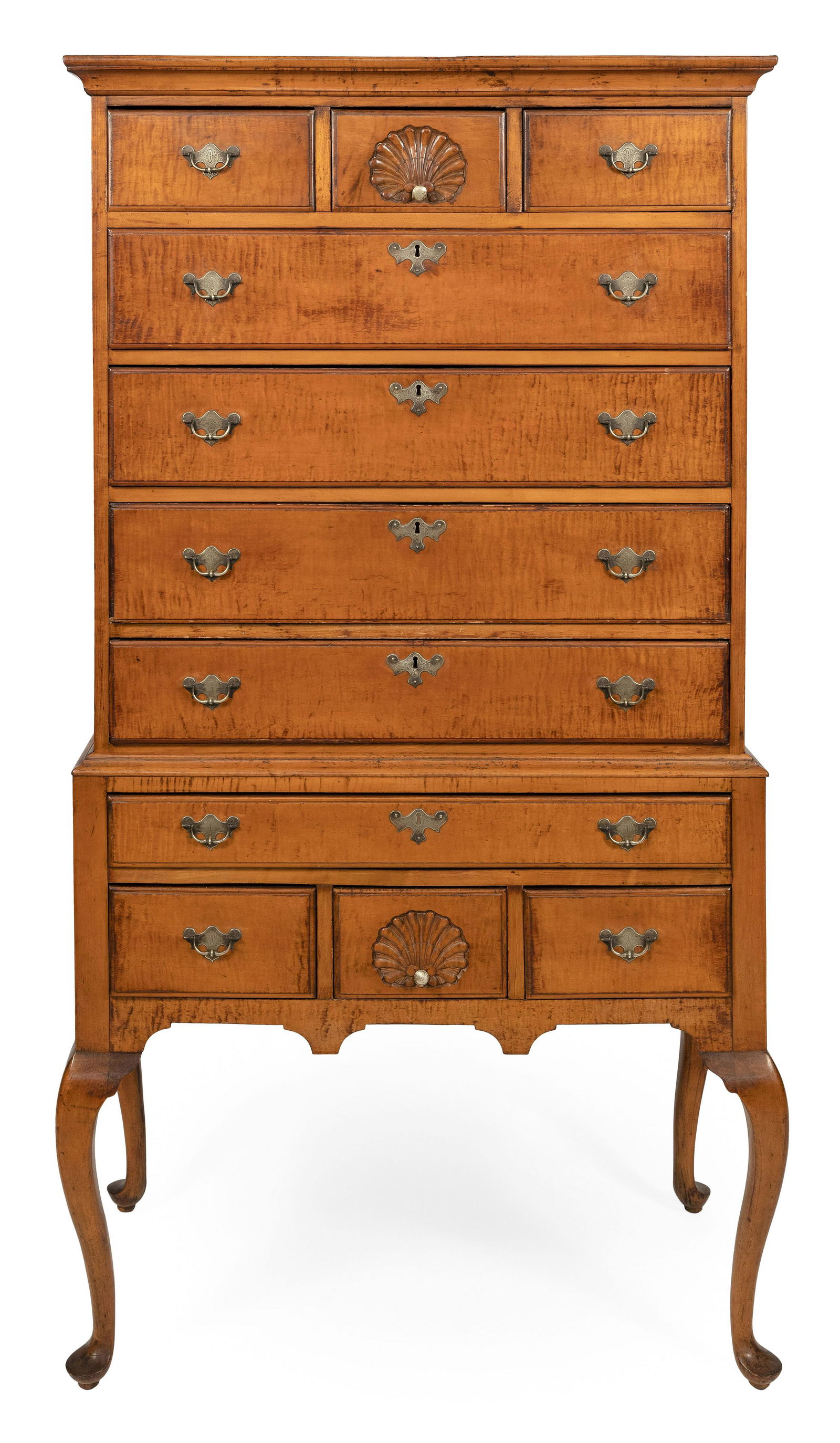 QUEEN ANNE FLAT-TOP HIGHBOY New England, Circa 1790 (1 of 1)