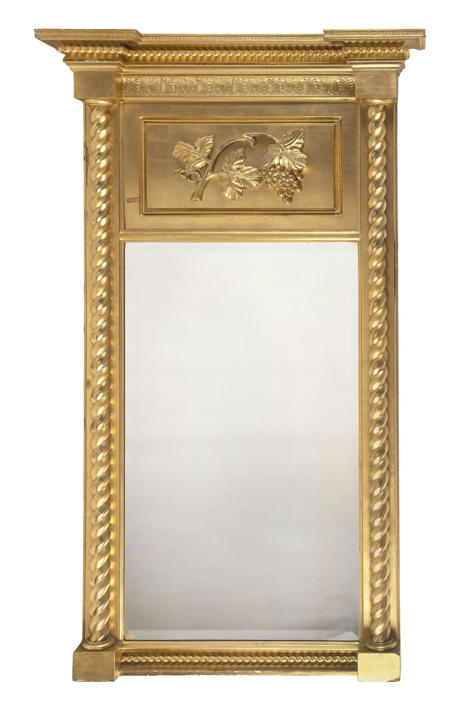 GILT FEDERAL MIRROR Circa 1820 Height 56.5”. (1 of 2)