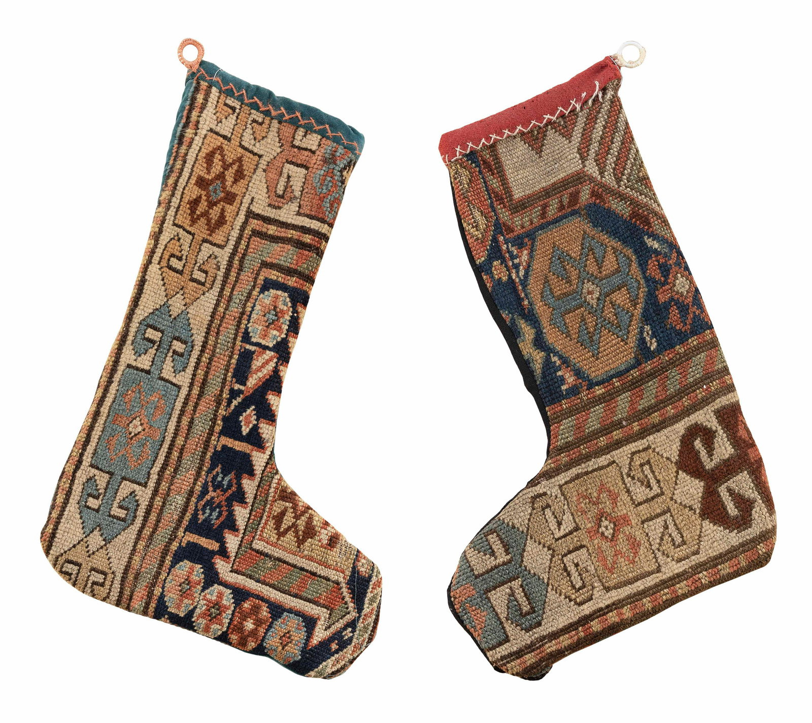 TWO CHRISTMAS STOCKINGS MADE FROM CAUCASIAN ORIENTAL (1 of 3)
