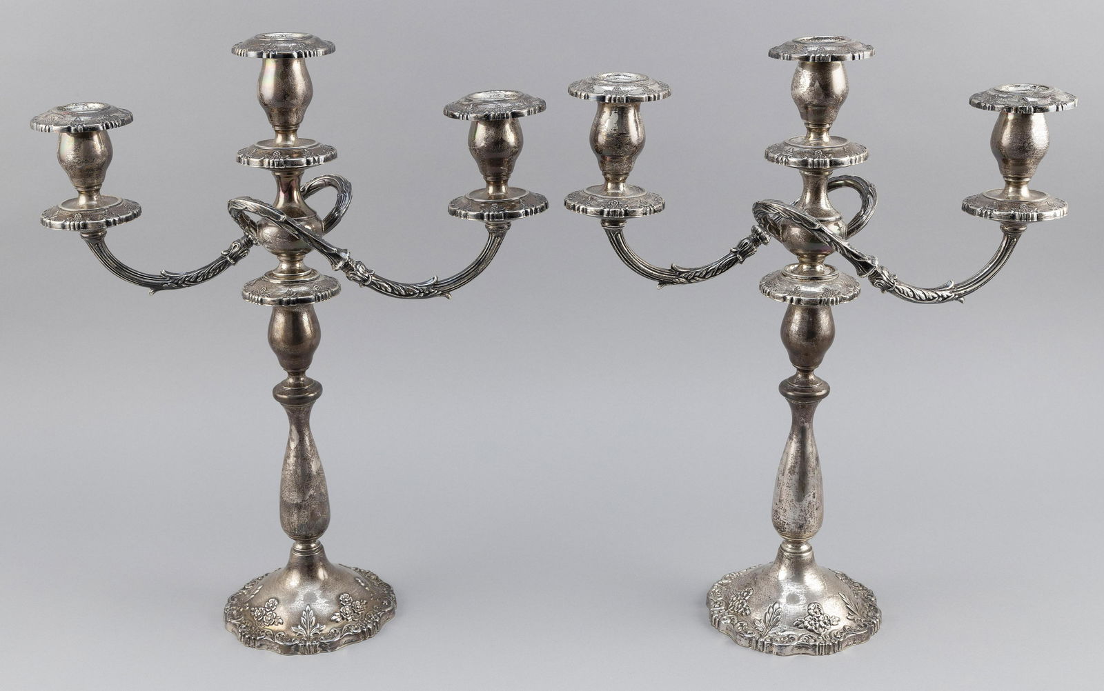 PAIR OF FISHER “ENGLISH ROSE” STERLING (1 of 1)