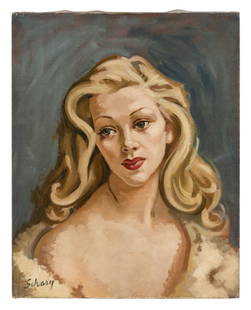 SAUL SCHARY (New York/New Jersey, 1904-1978), Portrait: SAUL SCHARYNew York/New Jersey, 1904-1978Portrait of a woman. Signed lower left "Schary".Oil on canvas, 20" x 16". Unframed.