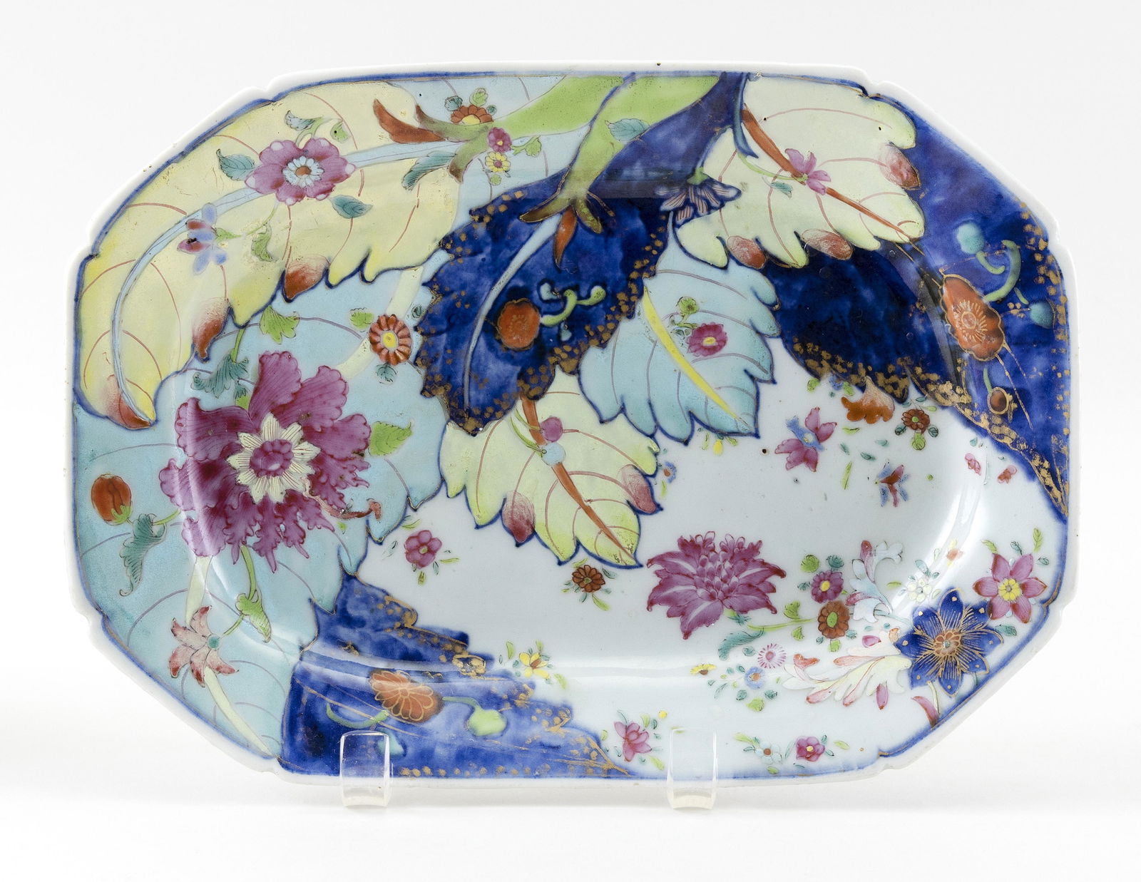 CHINESE EXPORT PORCELAIN TOBACCO LEAF PATTERN PLATTER (1 of 3)