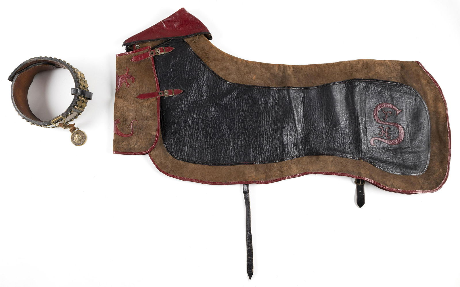 BOSTON DOG SHOW TROPHY COLLAR AND DOG BLANKET 1909 (1 of 2)